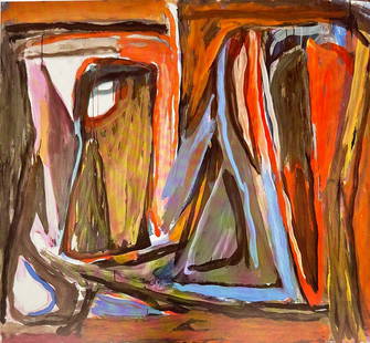 Bram van Velde (1895–1981) – Le tout – Original Print – 1978: This compelling abstract work, titled "Le tout," was created in 1978 by the influential Dutch-French artist Bram van Velde. A quintessential example of Lyrical Abstraction, this piece showcases van Ve