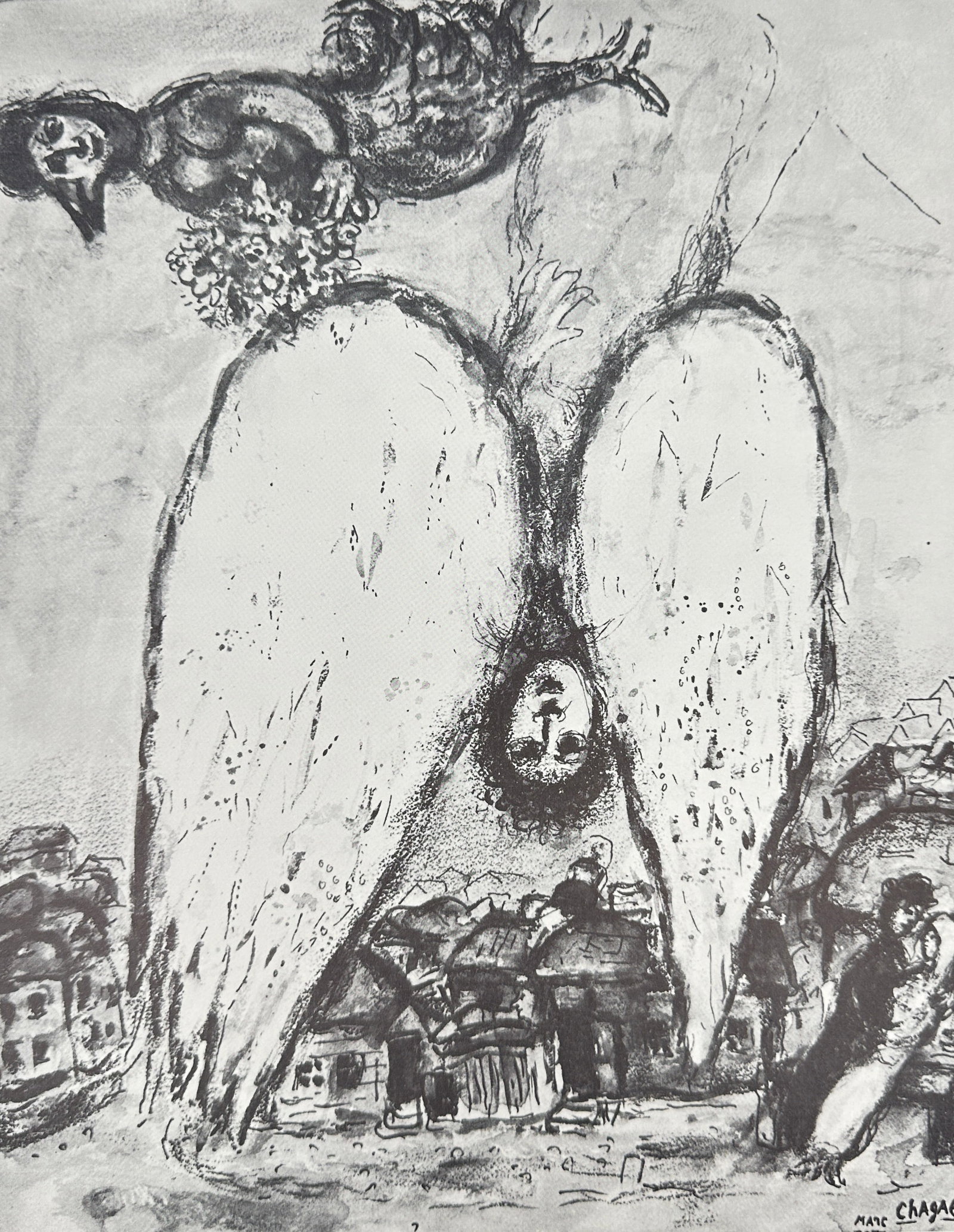 Marc Chagall (1887–1985) – L'ange blanc – Original Lithograph – 1958 (1 of 3)