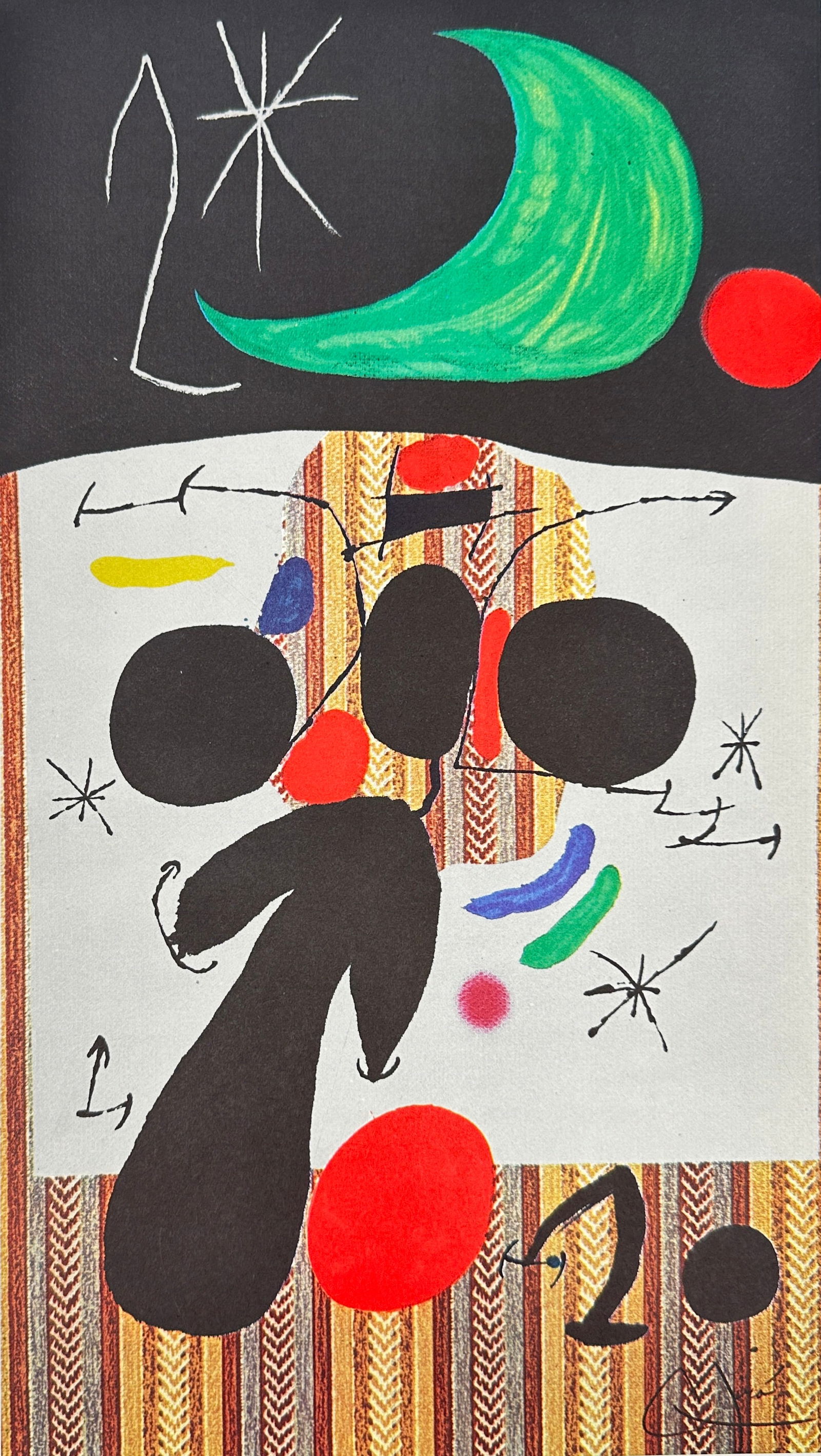 Joan Miró (1893–1983) – Escalade vers la lune (D. 496) – Original Color Lithograph – 1969 (1 of 3)