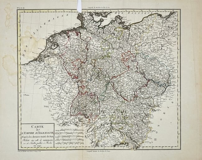 Daniel Friedrich Sotzmann – Map of the Holy Roman Empire - Engraving (1797) (1 of 2)
