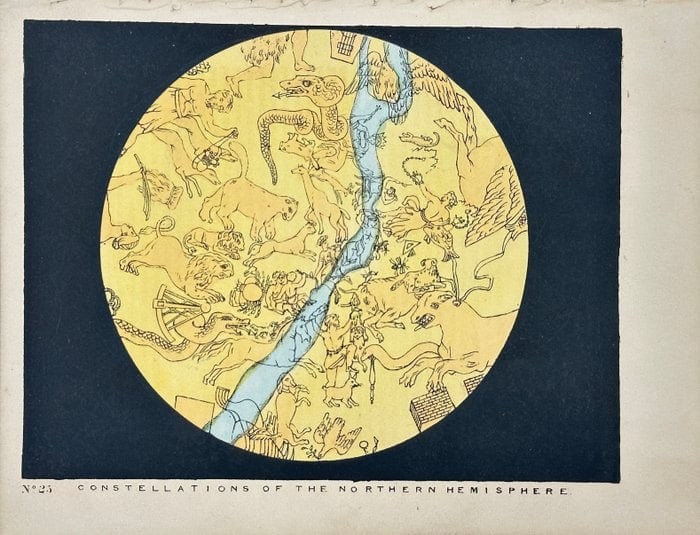 Charles Blunt – Constellations of the Northern Hemisphere – Hand-Coloured Aquatint Engraving (1 of 2)