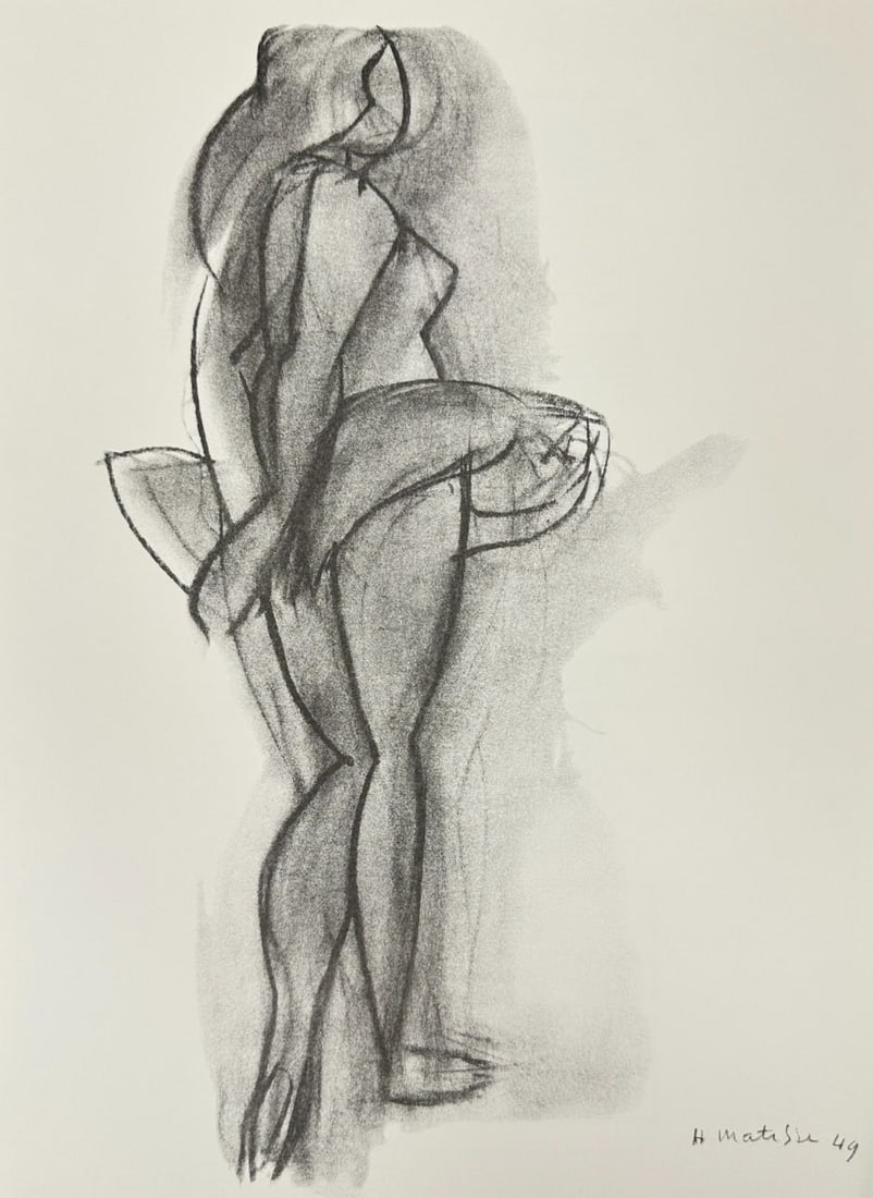 Henri Matisse (1869–1954) – Study of a Dancer – Charcoal Drawing (1949) (1 of 3)
