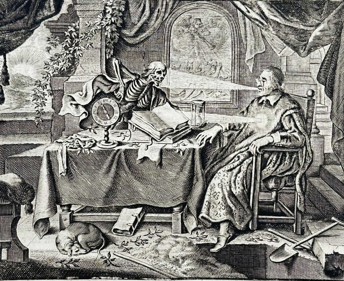 Adriaen Pietersz van de Venne – Dialogue Between the Soul and the Body – Etching (17th Century) (1 of 3)