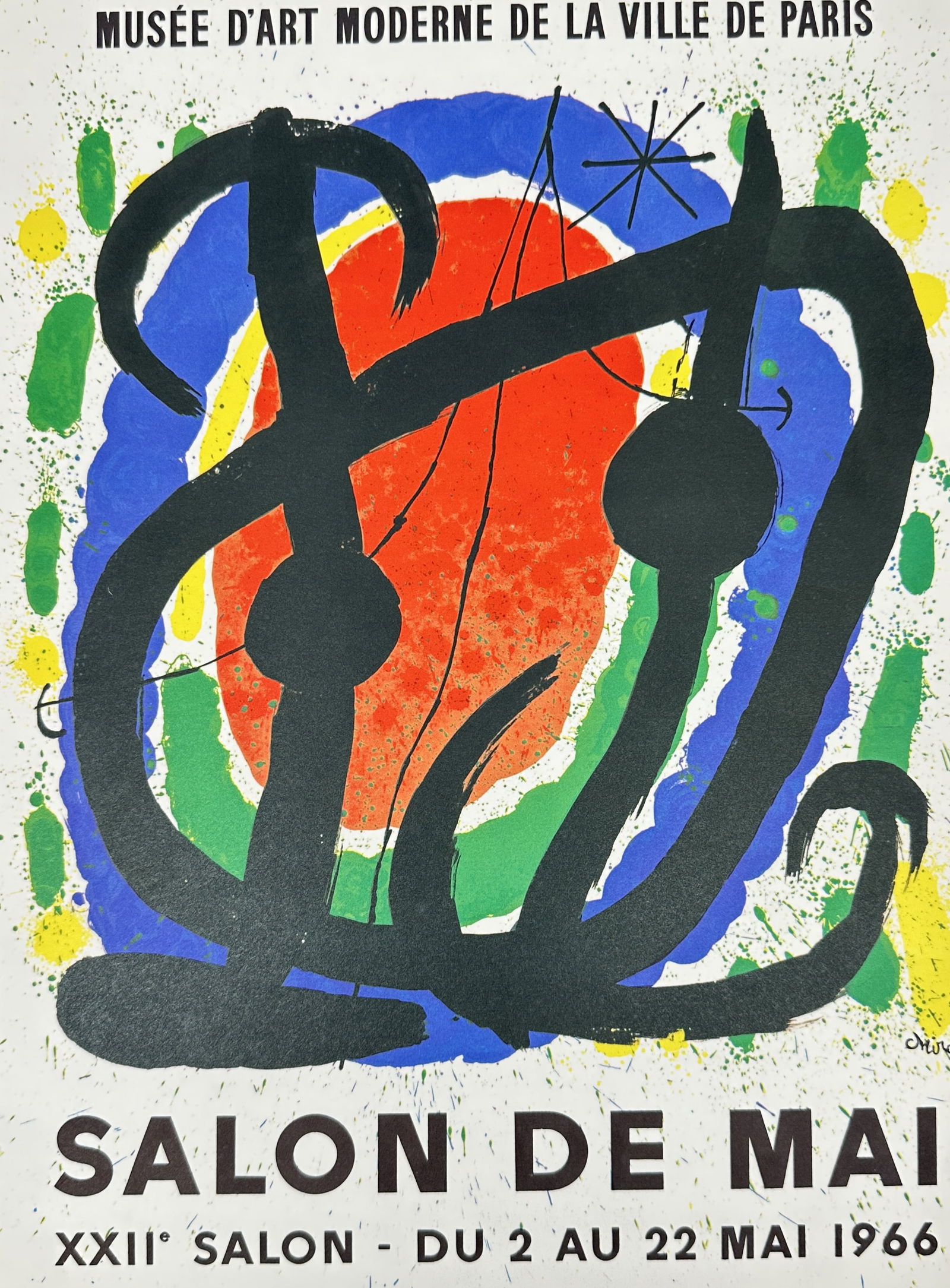 Joan Miró (1893–1983), after – XXII Salon de Mai Poster – Color Lithograph (1966) (1 of 3)