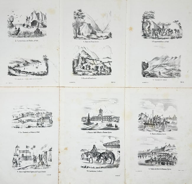 Alcide d'Orbigny & Jean-Baptiste Benoît Eyriès – Set of 6 South American Views (1 of 3)