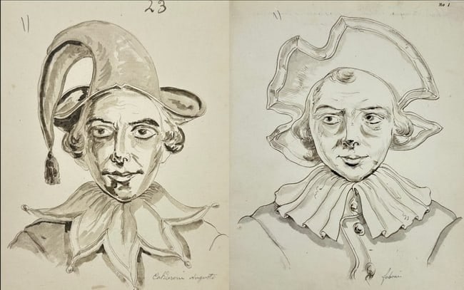 European School – Set of 2 Portraits: Man in Jester Costume & Man with Ruffled Collar (1 of 3)
