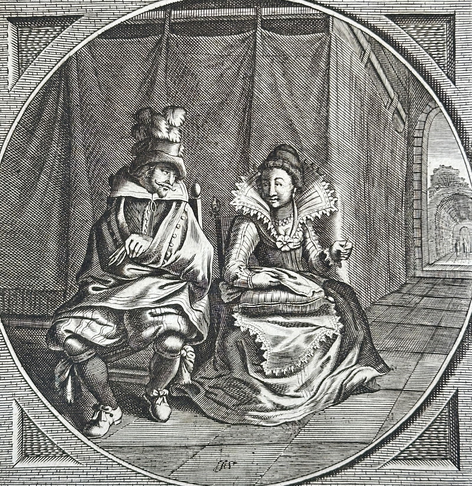 Crispijn van de Passe II – After Sadness, Sweetness – Copperplate Engraving (1655) (1 of 3)