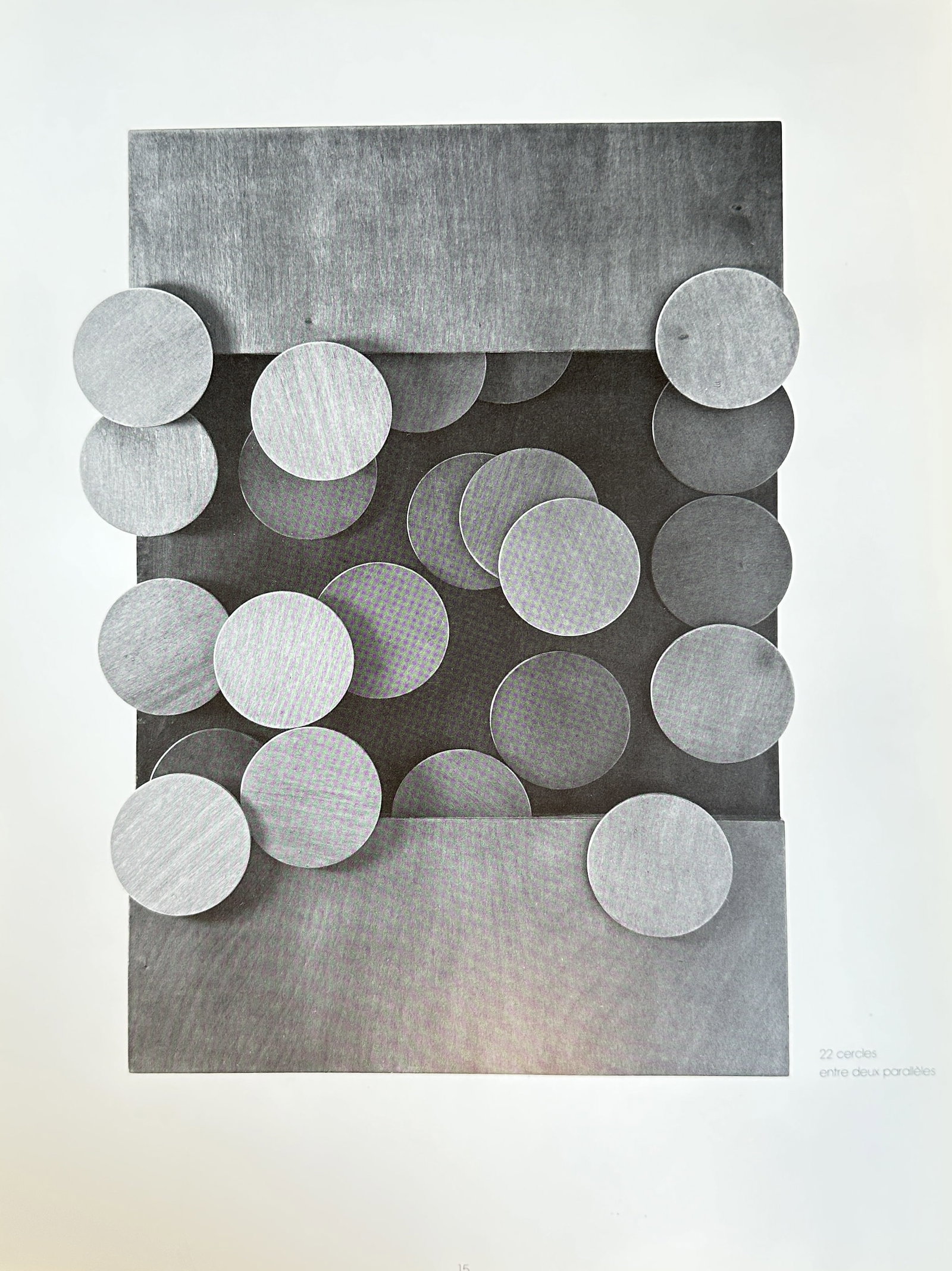 François Morellet (1926–2016) – 22 Circles Between Two Parallels – Serigraph (1970) (1 of 3)