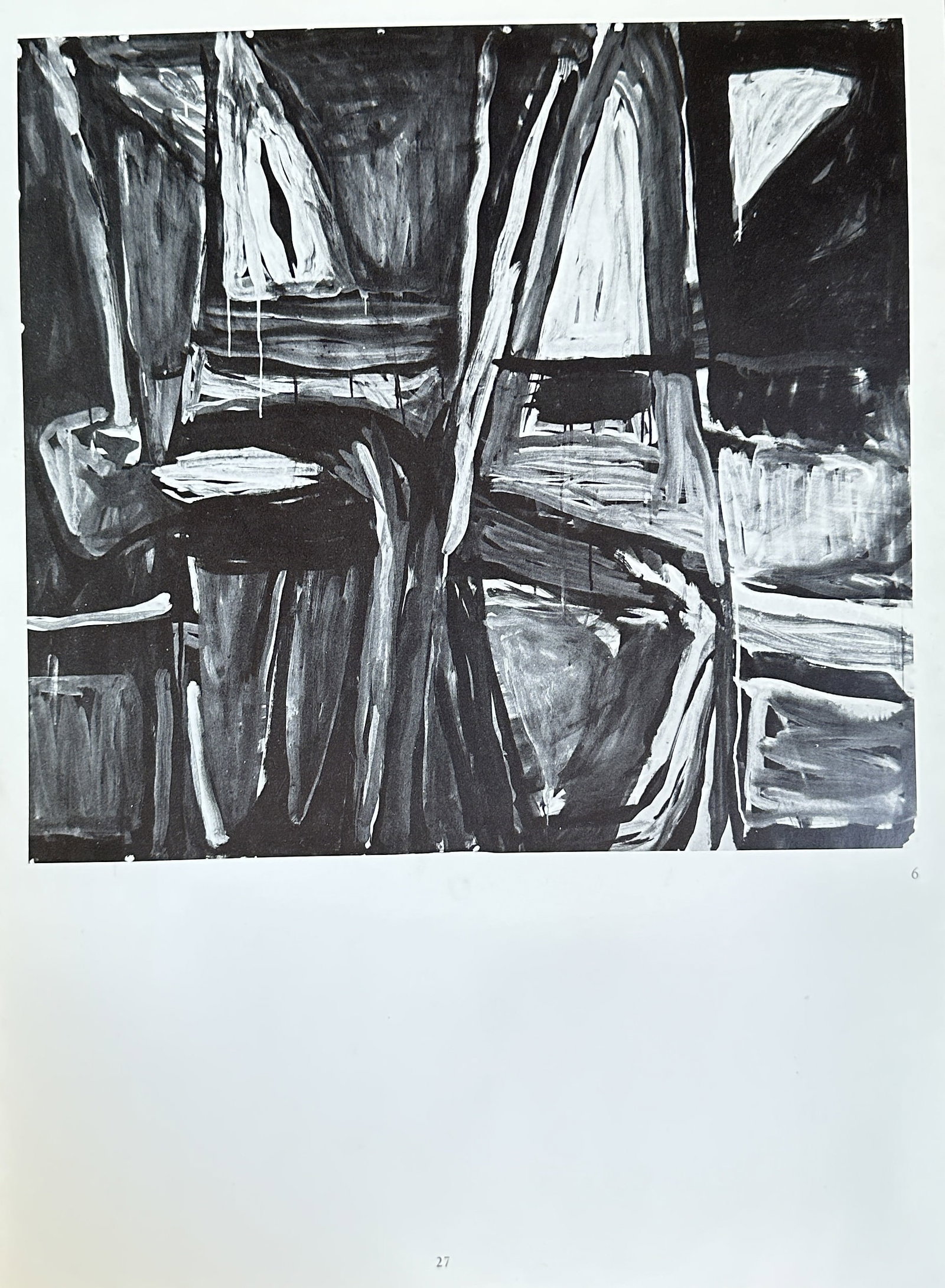 Pierre Soulages (1919–2022) – Abstract Composition in Black and White – Offset Lithograph (1 of 2)