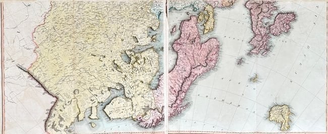 Sidney Hall – Map of Northern Europe – From Thomson’s New General Atlas: This large-format hand-coloured copper engraving by Sidney Hall was produced for John Thomson’s New General Atlas, published in Edinburgh in 1825. The map offers an expansive and detailed view of No