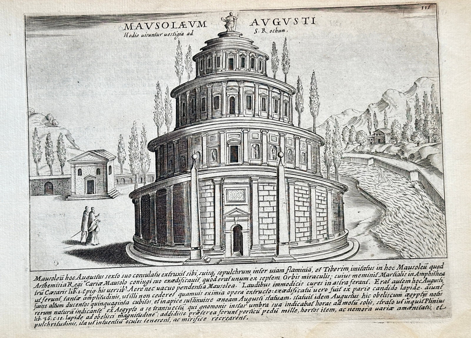 Giacomo Lauro (c. 1550–1605) – Mausoleum of Augustus – Engraving (c. 1612) (1 of 3)