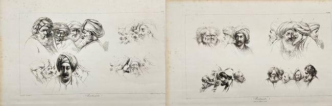 Dominique Vivant Denon – Set of 2 Engravings: Portraits of Egyptians and Arabs – Engravings (1 of 3)