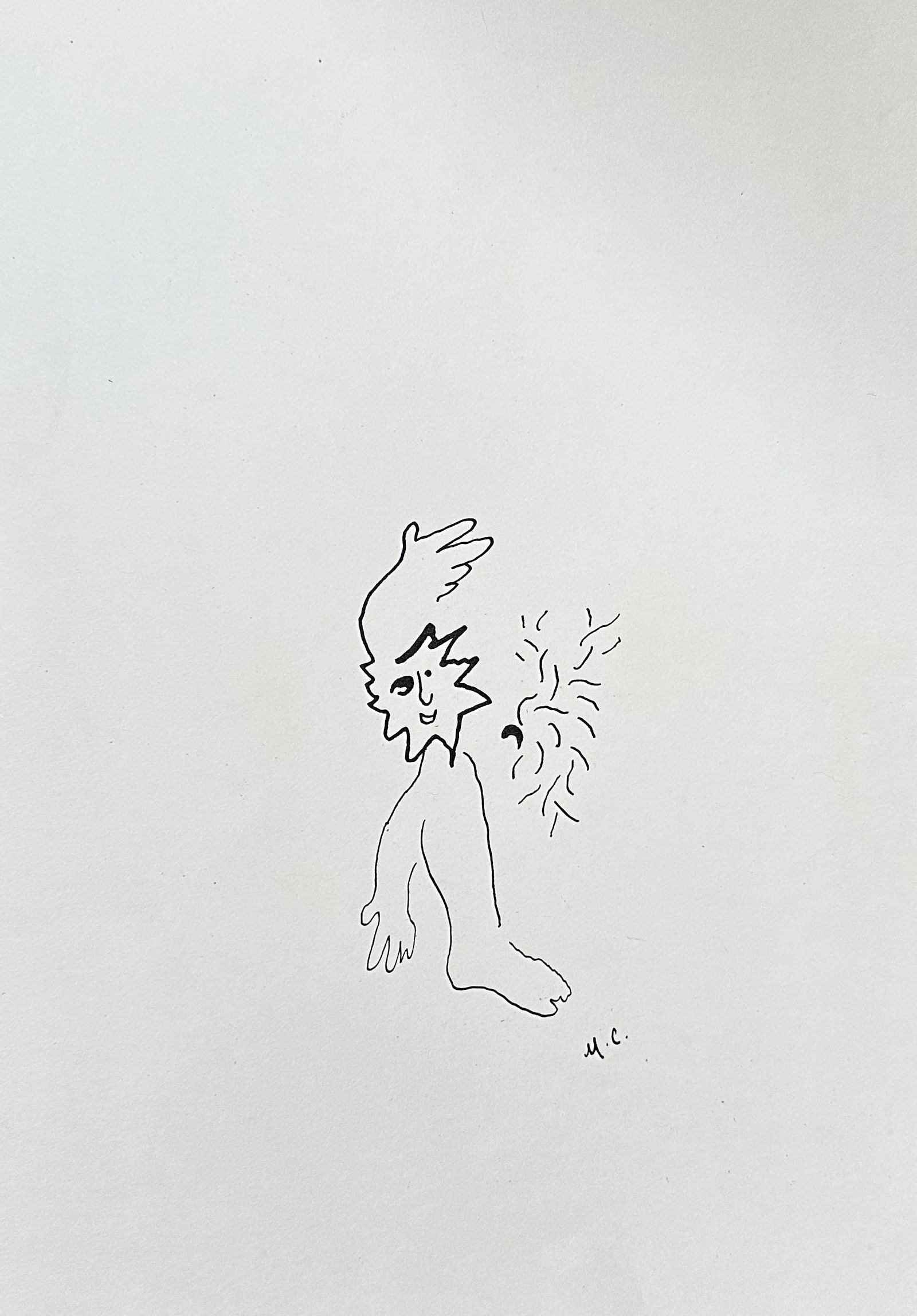 Marc Chagall (1887–1985) – Abstract Figure – Lithograph or Etching (circa 1960s) (1 of 3)