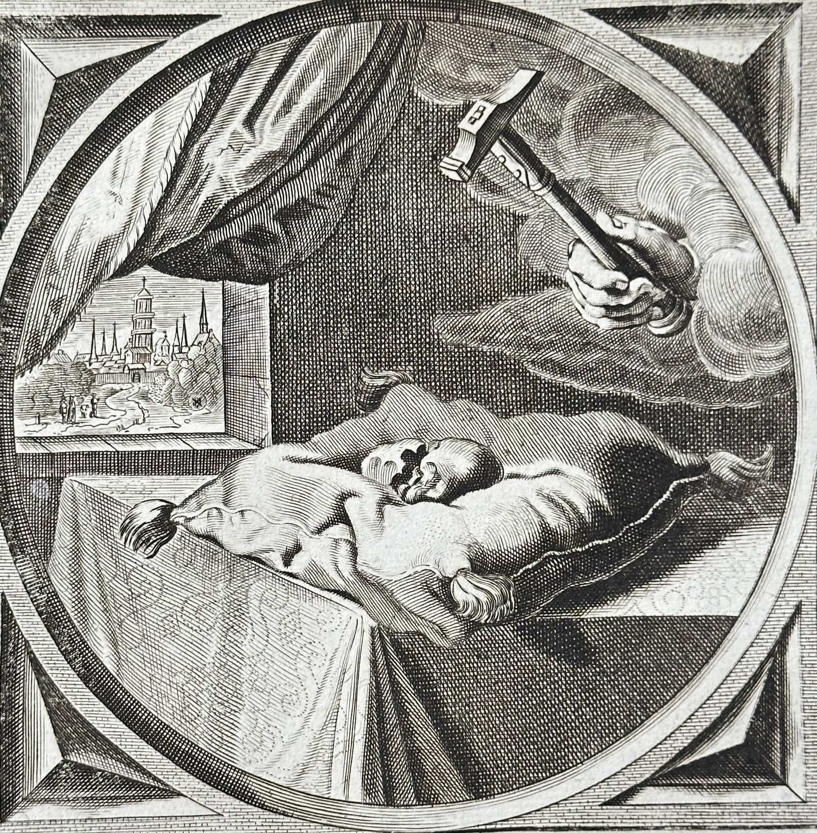 Jacob Cats (1577–1660) – Emblem of a Woman (Vrouwe) – Copperplate Engraving – c. 1655 (1 of 3)