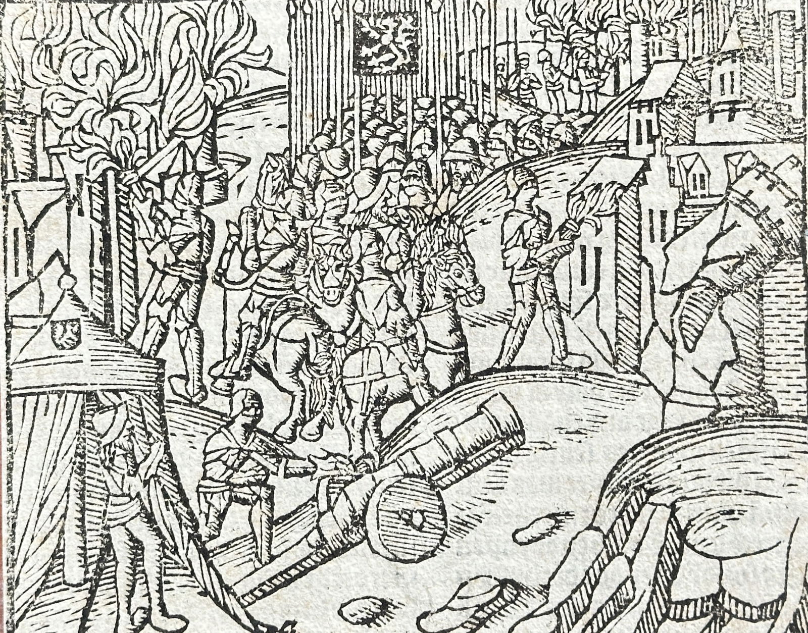 Unknown Artist – The Battle of Cassel in 1328 – Woodcut (1531) (1 of 3)