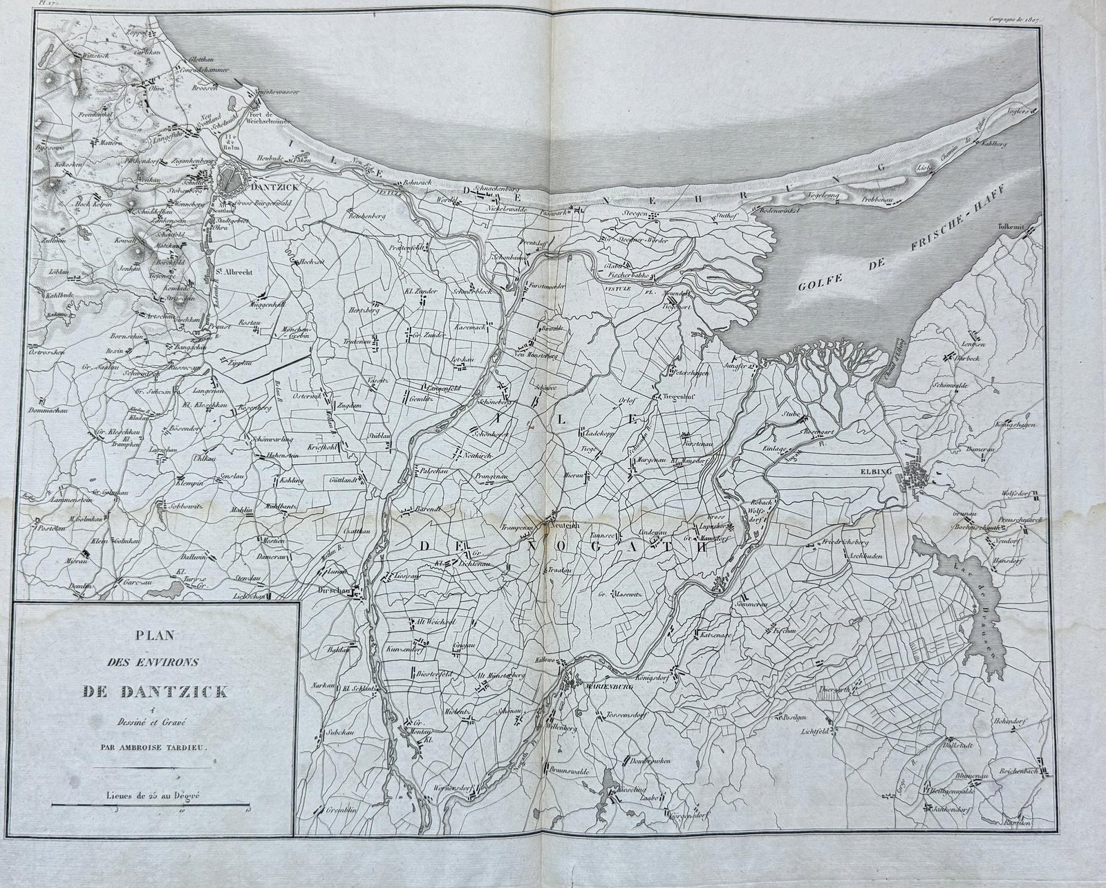 Ambroise Tardieu - Plan of the Environs of Danzig – Engraving (1 of 2)