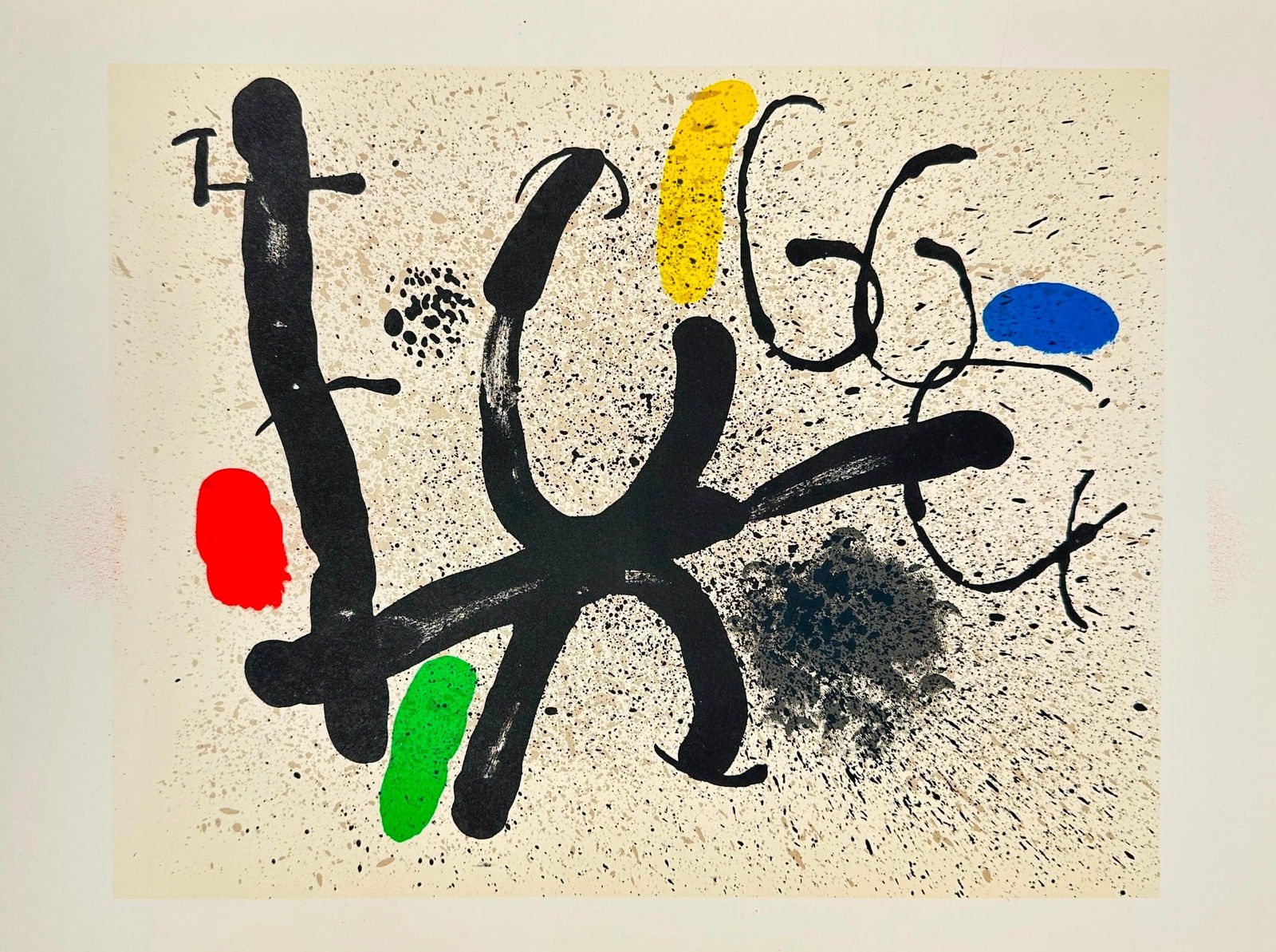 Joan Miró – Abstract Composition with Primary Colors – Color Lithograph (1 of 3)