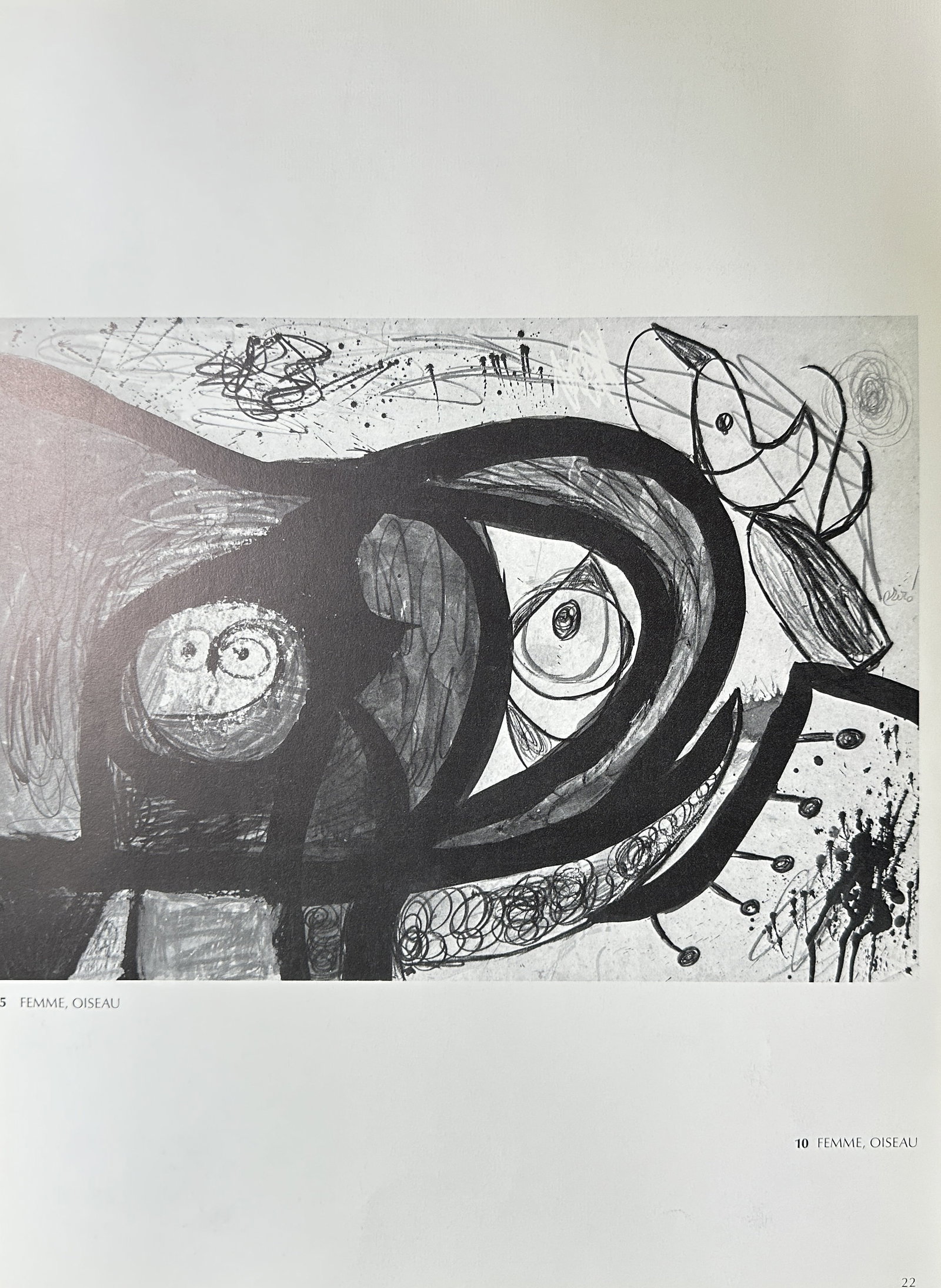 Joan Miró (1893–1983) – Woman and Bird (Femme Oiseau) – Reproduction (Circa 1960) (1 of 3)