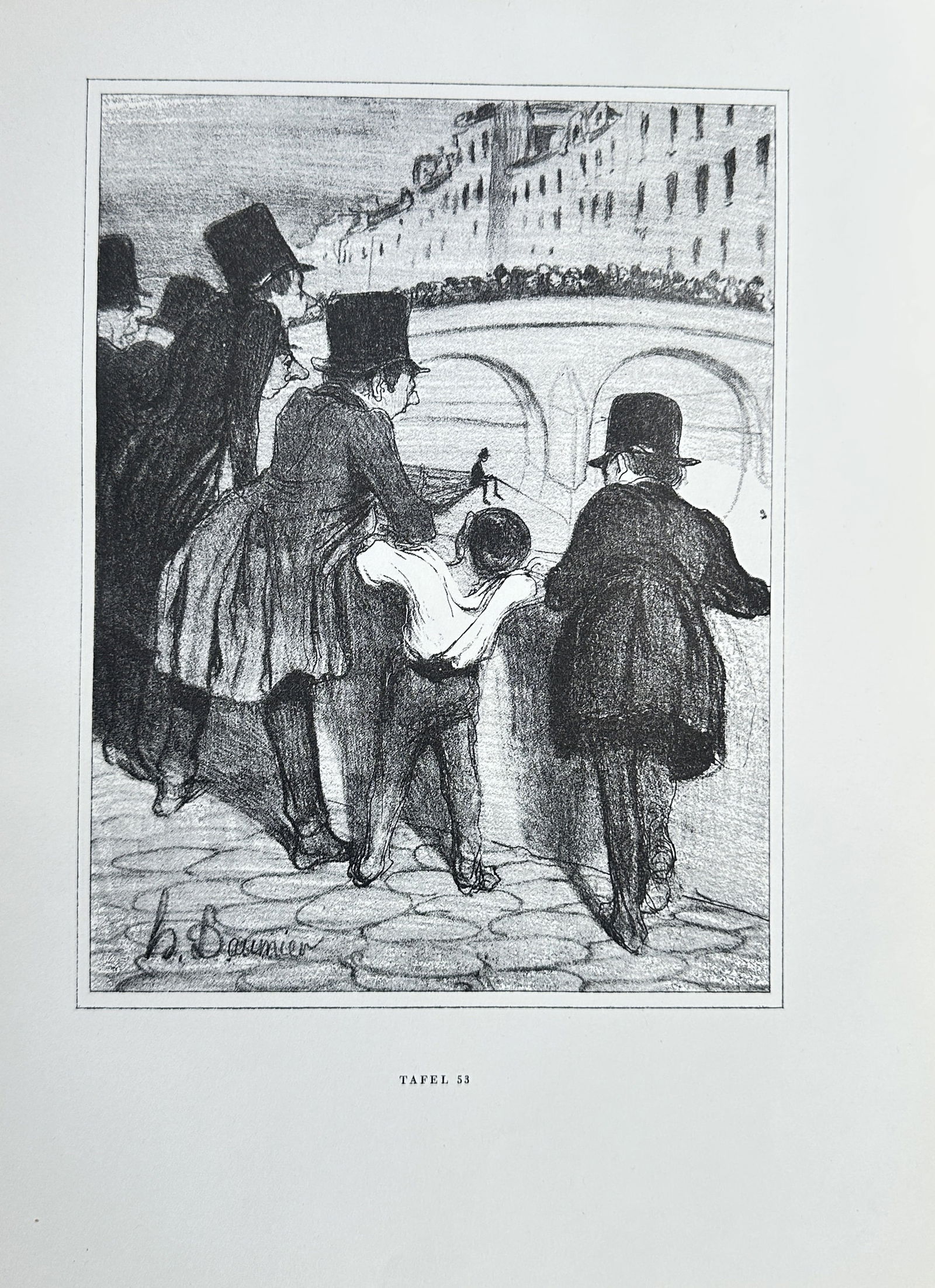 Honoré Daumier (1808–1879) – Figures on a Bridge – Lithograph (Mid-19th Century) (1 of 3)