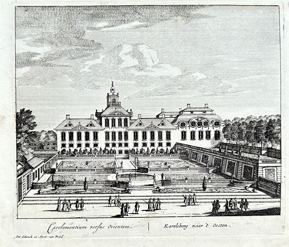 Pieter Schenk (1660–1711) – View of Karlberg Palace from the East – Sweden (1 of 3)