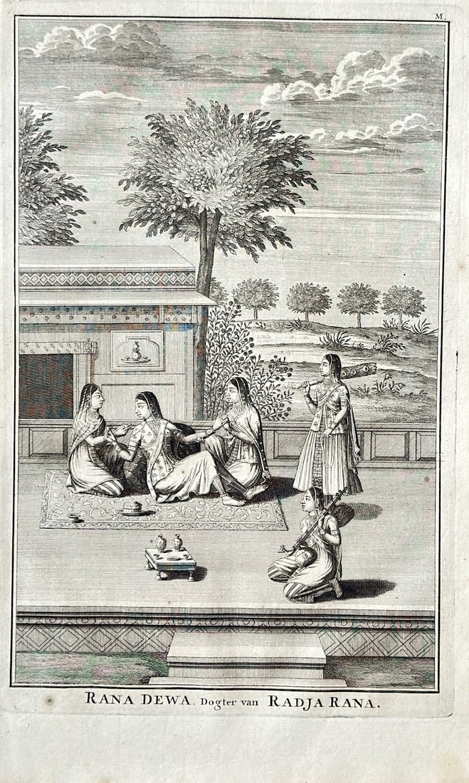François Valentijn (1666–1727) – Rana Dewa, Daughter of Radja Rana – Engraving (1 of 3)