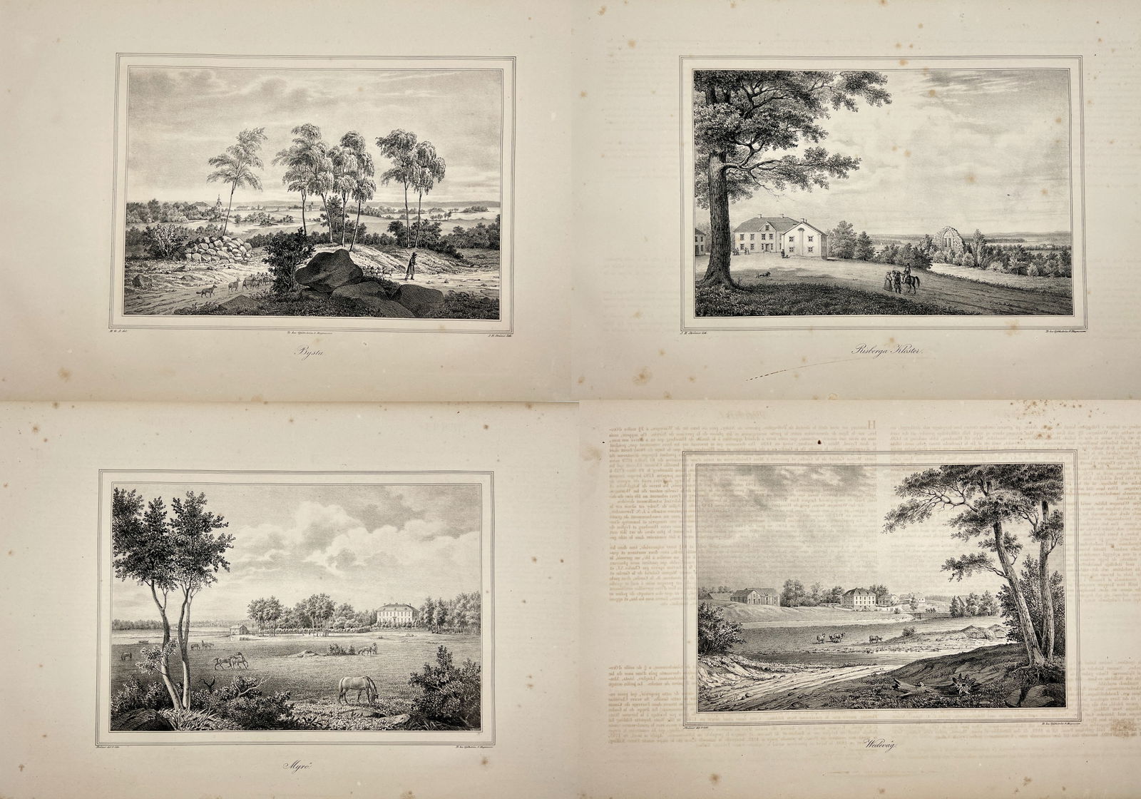 Ulrik Thersner (1779–1828) – Four Views of Swedish Castles and Estates – Engraving (1 of 5)