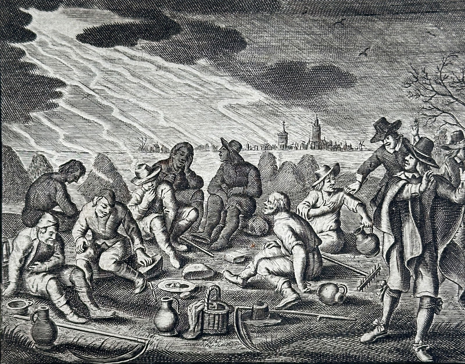 Jacob Cats (1577–1660) – Old Age – Engraving (17th Century) (1 of 3)