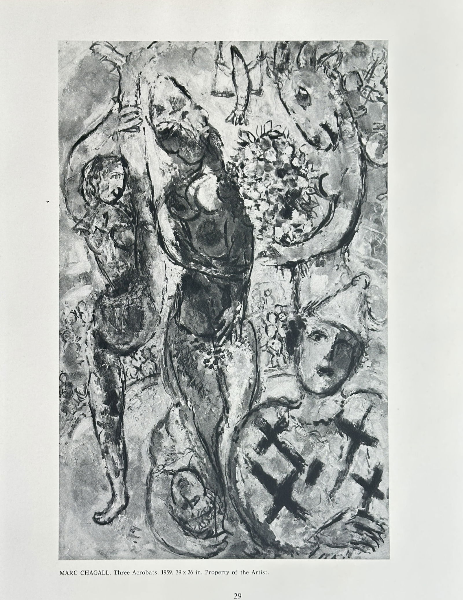 Marc Chagall (1887–1985) – Three Acrobats – Print (1959) (1 of 3)