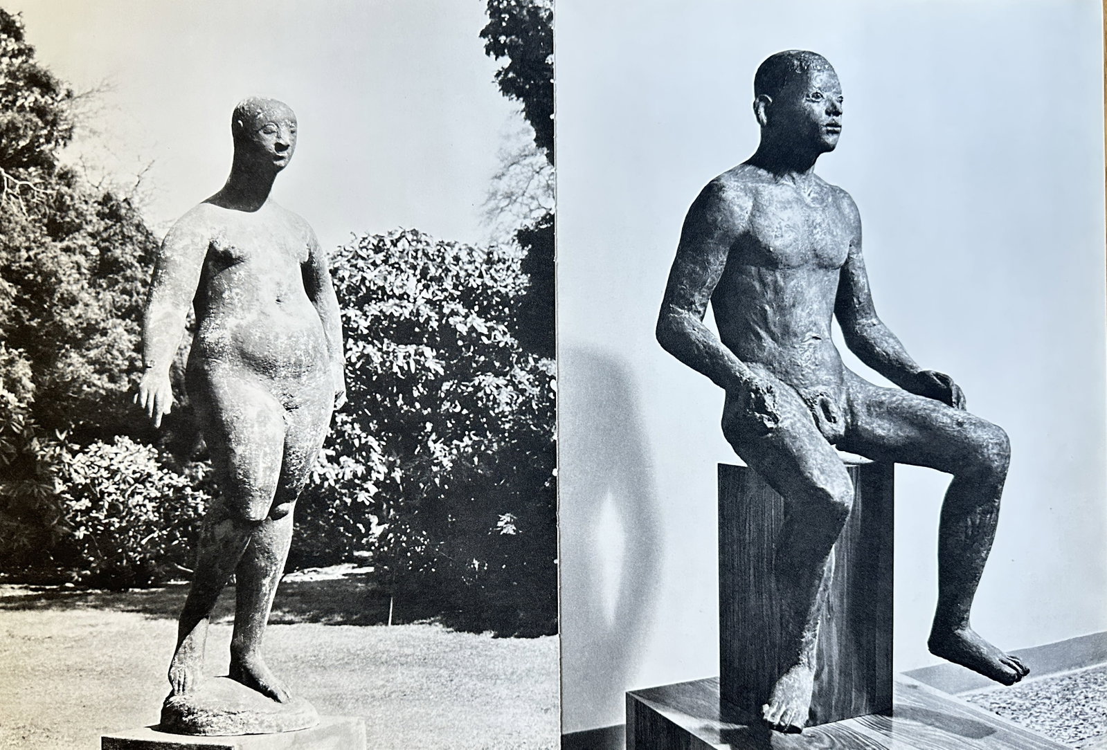 Marino Marini (1901-1980) – Little Boxer – Print (1935): This is a print of the sculpture "Little Boxer," created by Marino Marini in 1935. The image shows the bronze sculpture, a male nude in a dynamic pose, and is a work by the Italian artist. Marini was 