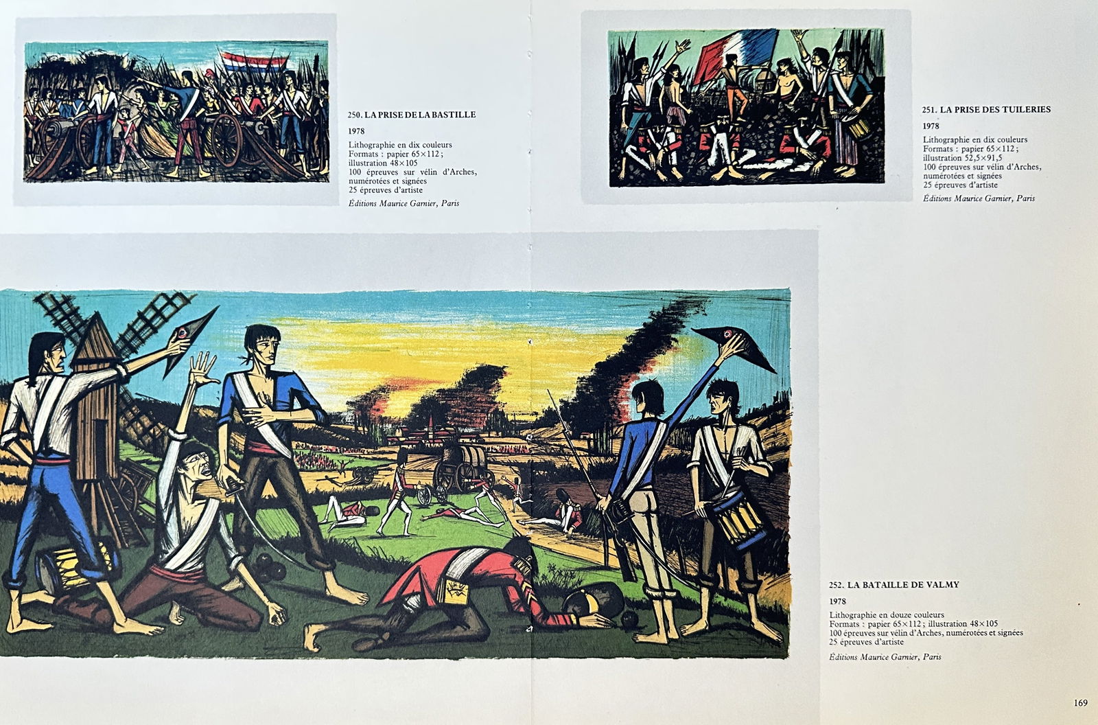 after Bernard Buffet (1928-1999) – Set of La Prise de la Bastille, La Prise des Tuileries (1 of 3)