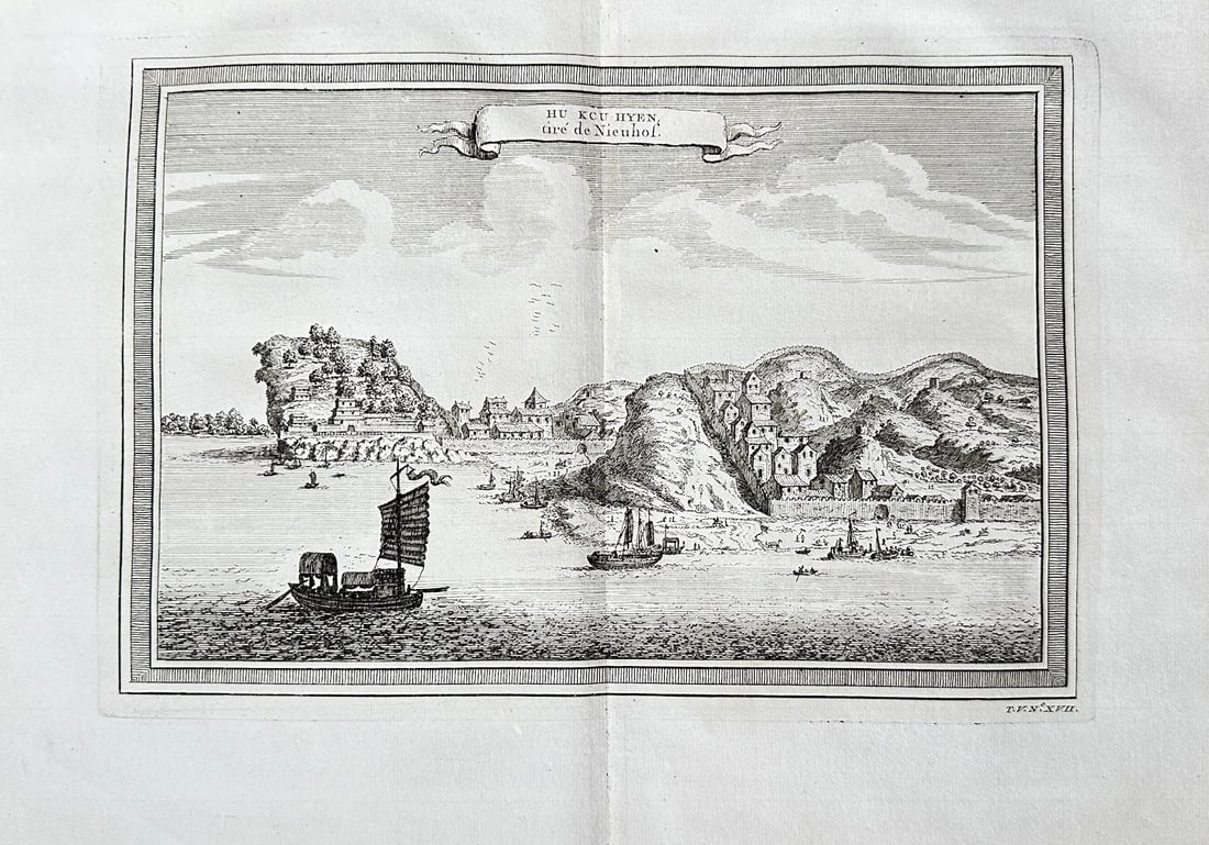 Jacques-Nicolas Bellin (1703–1772) – Hu-Kou-Hien / China – Engraving (1750) (1 of 3)