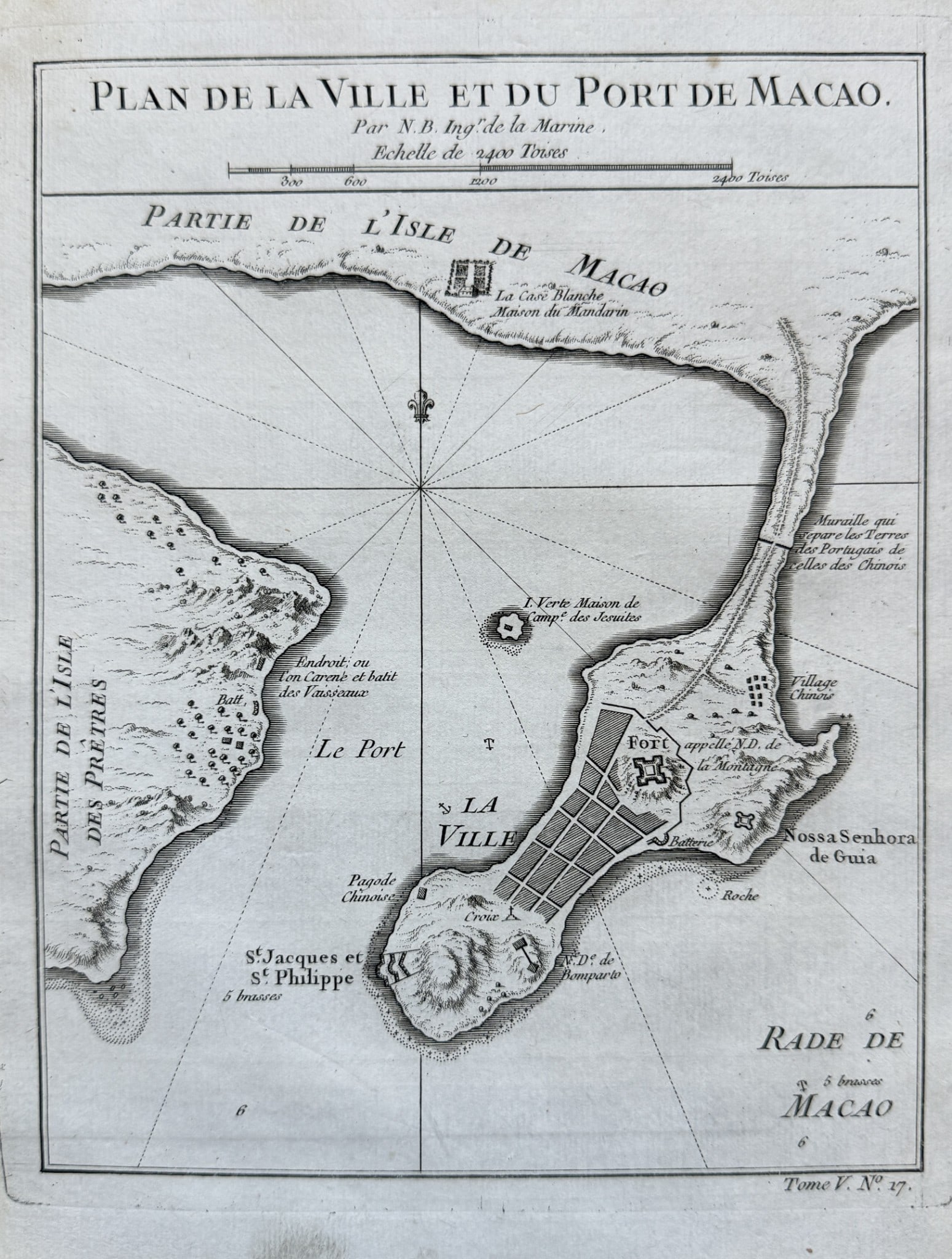 Antoine-François Prévost d'Exiles(1697–1763)– Plan of the City and Port of Macao (1 of 2)