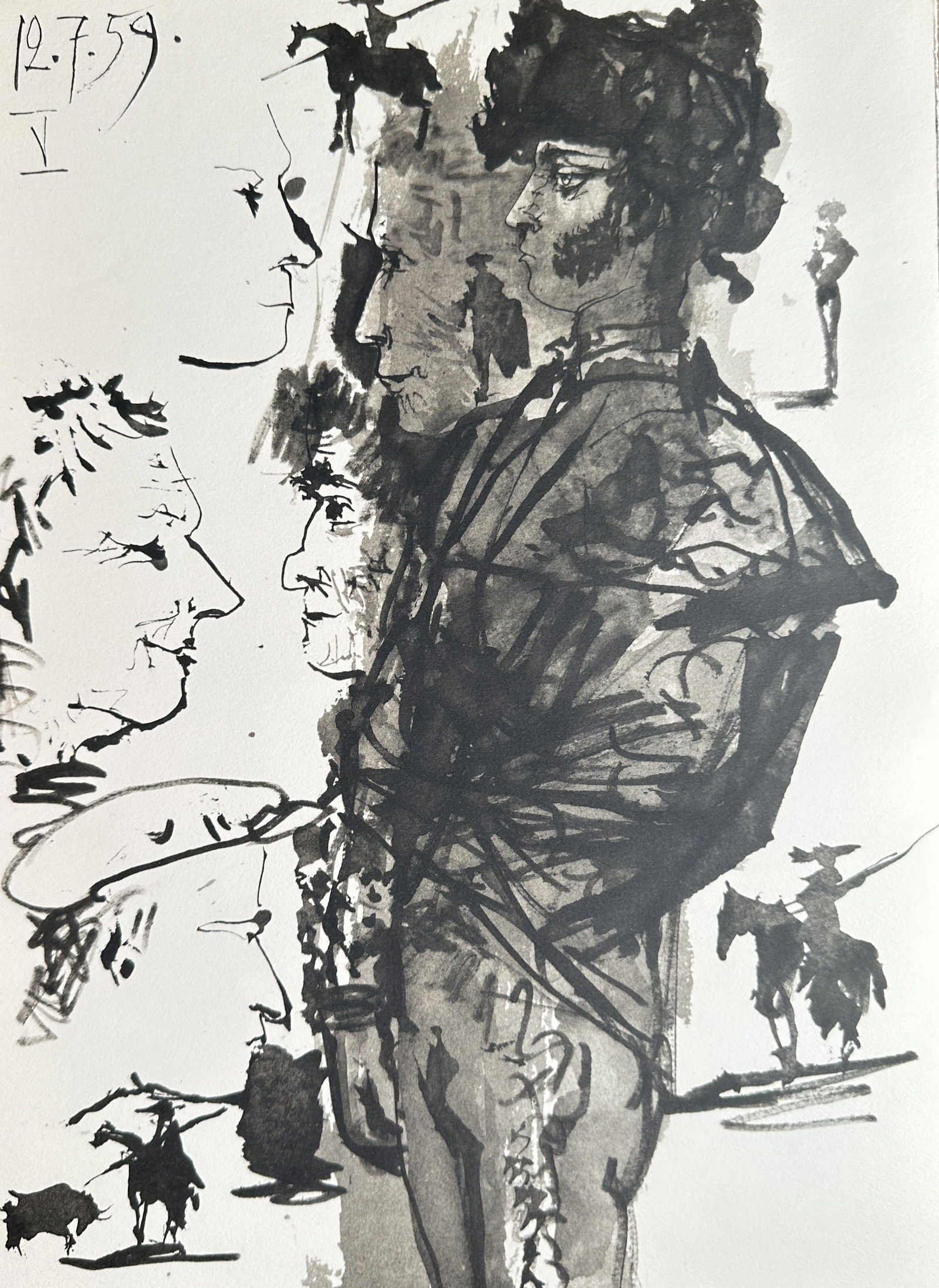 Pablo Picasso (1881–1973) – Matador and Corrida Characters – Lithograph (1959) (1 of 3)