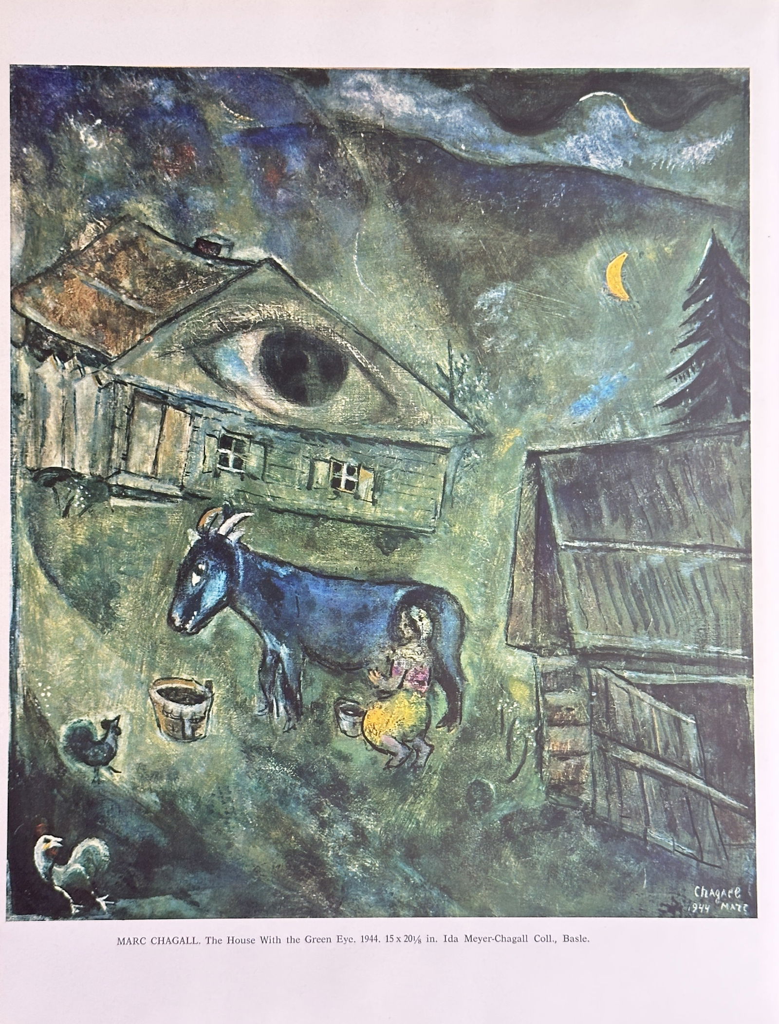 Marc Chagall (1887–1985) – The House With the Green Eye – Color Print (1944) (1 of 3)