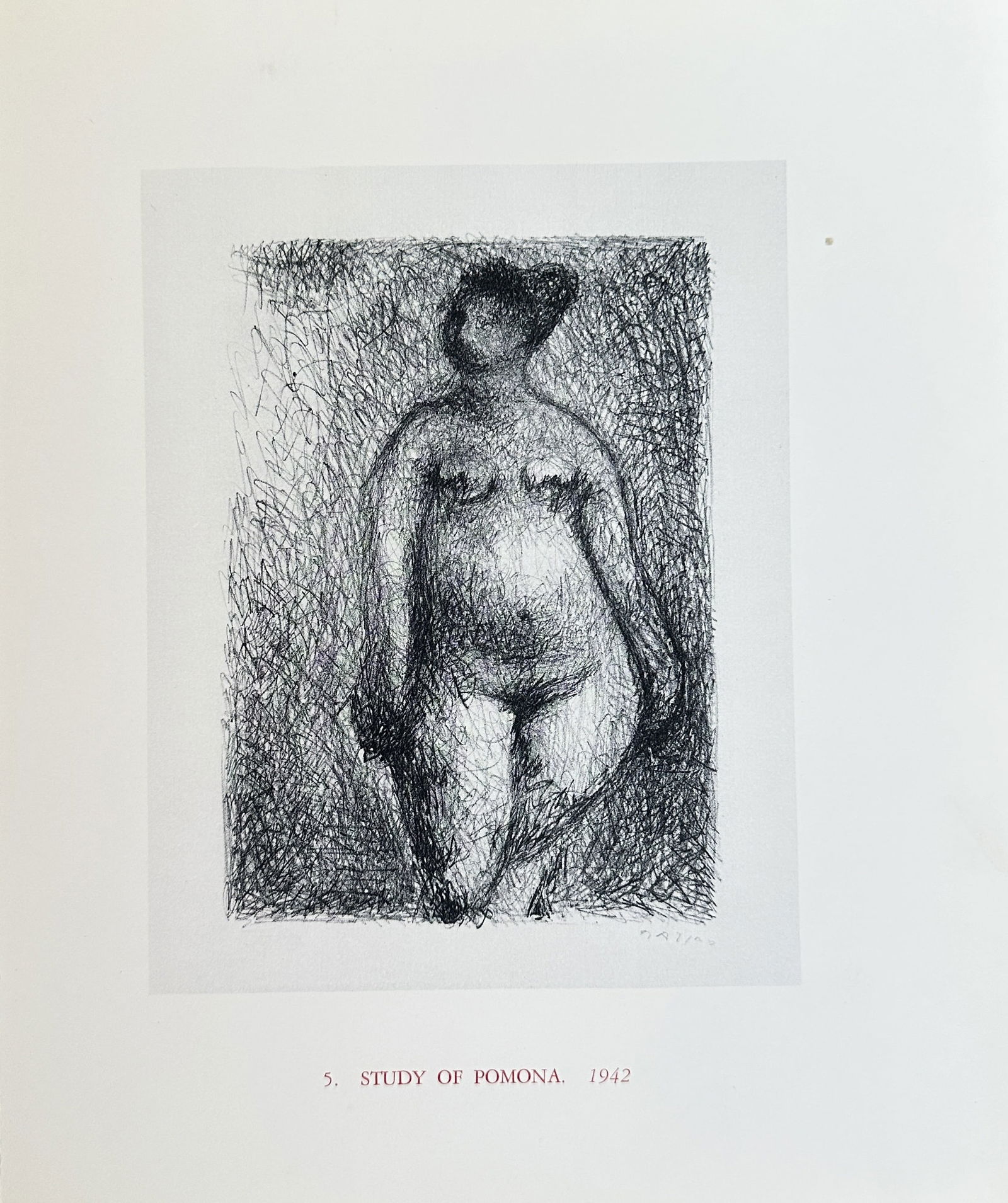 Marino Marini (1901-1980) – Study of Pomona – Lithograph (1942) (1 of 3)