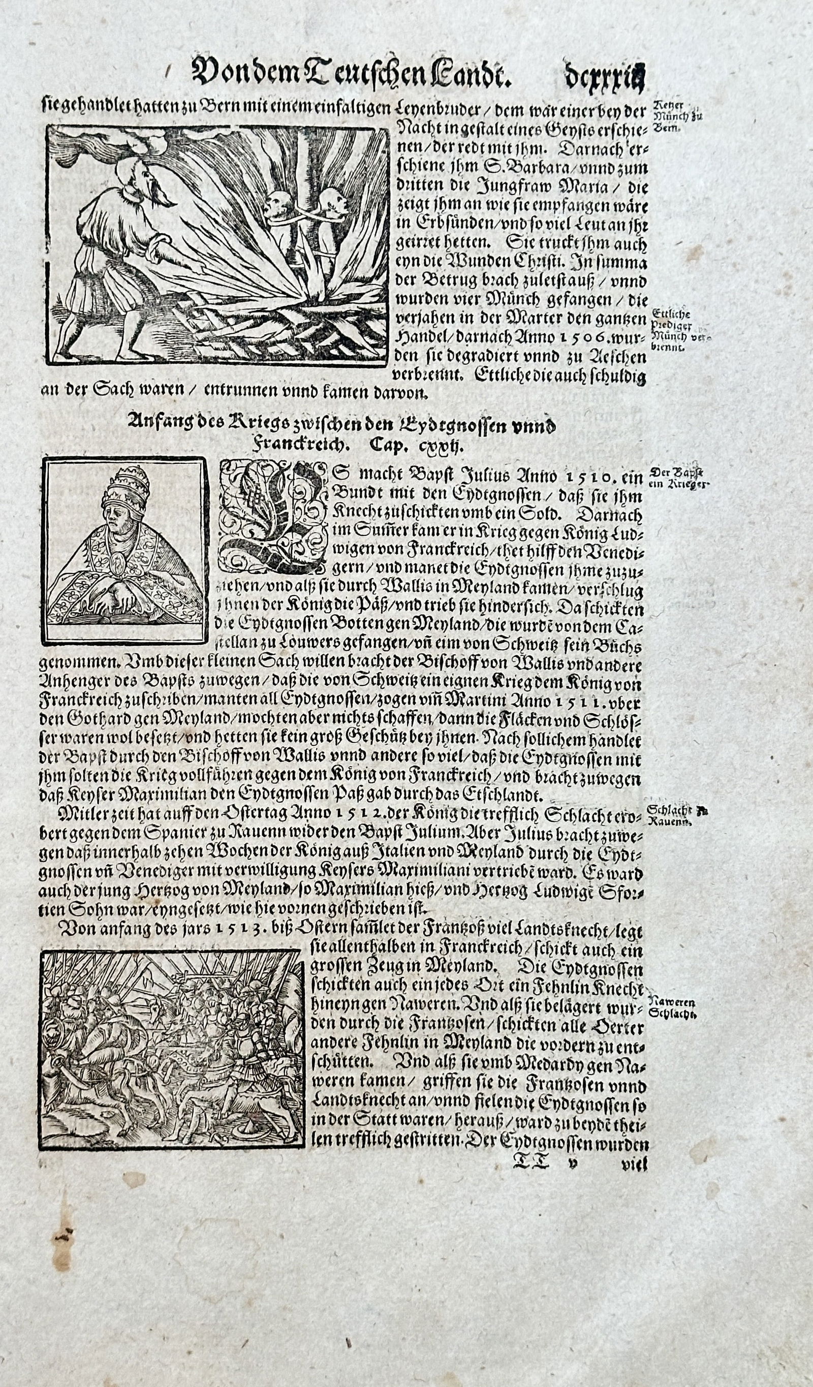 Sebastian Münster (1489-1552) – On the German Countryside, On the War of the Venetians – (1 of 2)