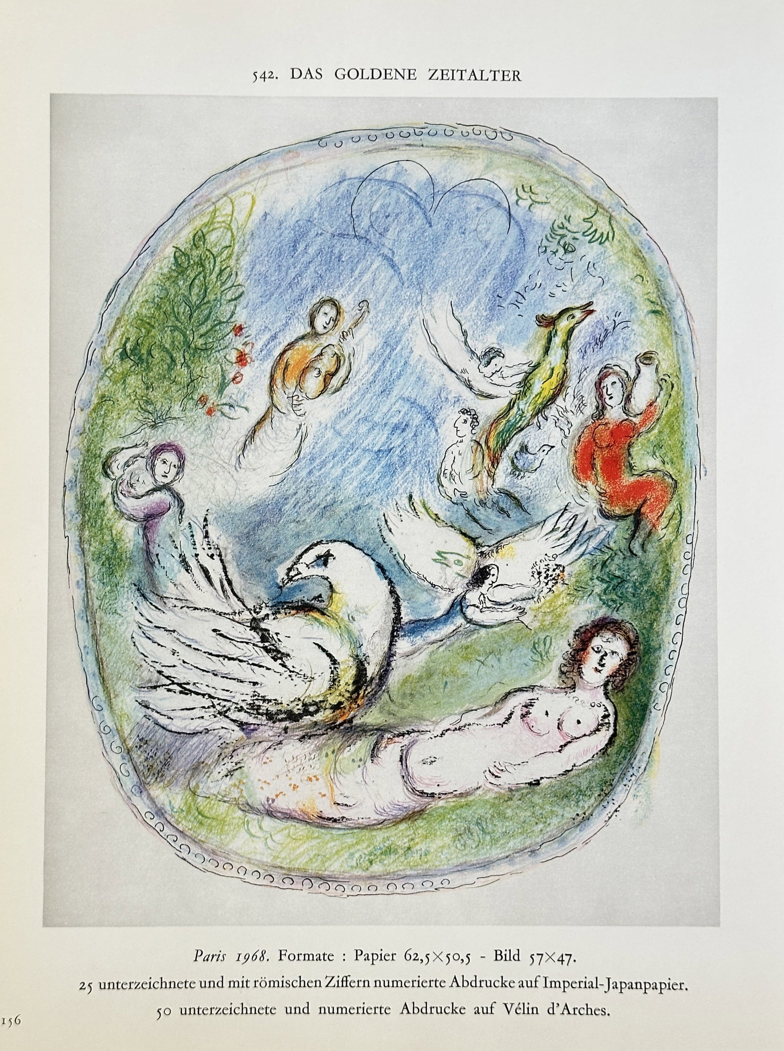 Marc Chagall (1887-1985) – The Golden Age – Lithograph (1968) (1 of 2)