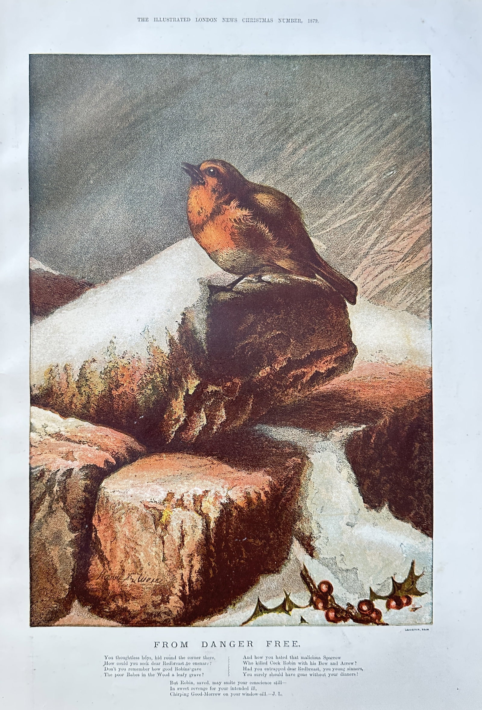 The Illustrated London News Christmas Number – From Danger Free – Print (1878) (1 of 2)