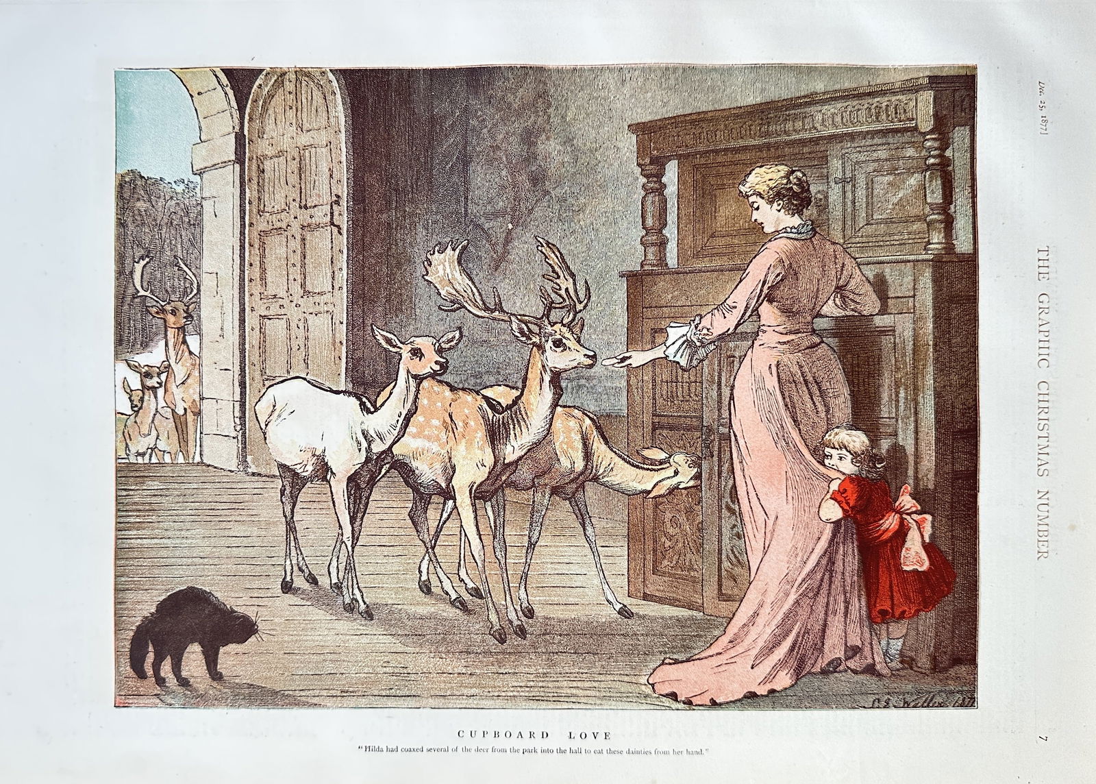 The Graphic  – Cupboard Love – Engraving (1877) (1 of 2)