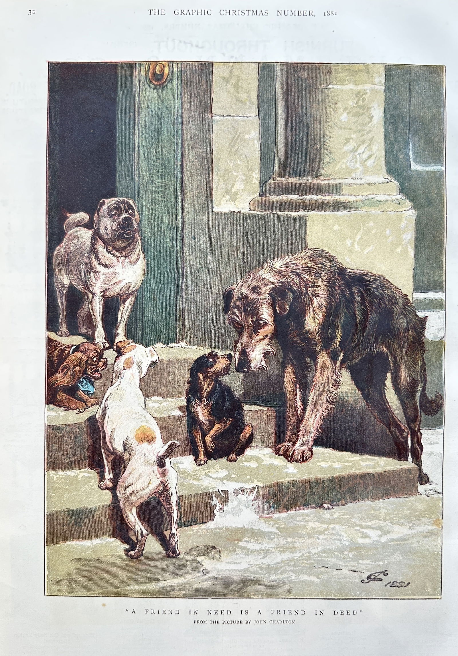 The Graphic – A Friend in Need is a Friend in Deed – Print (1881) (1 of 3)