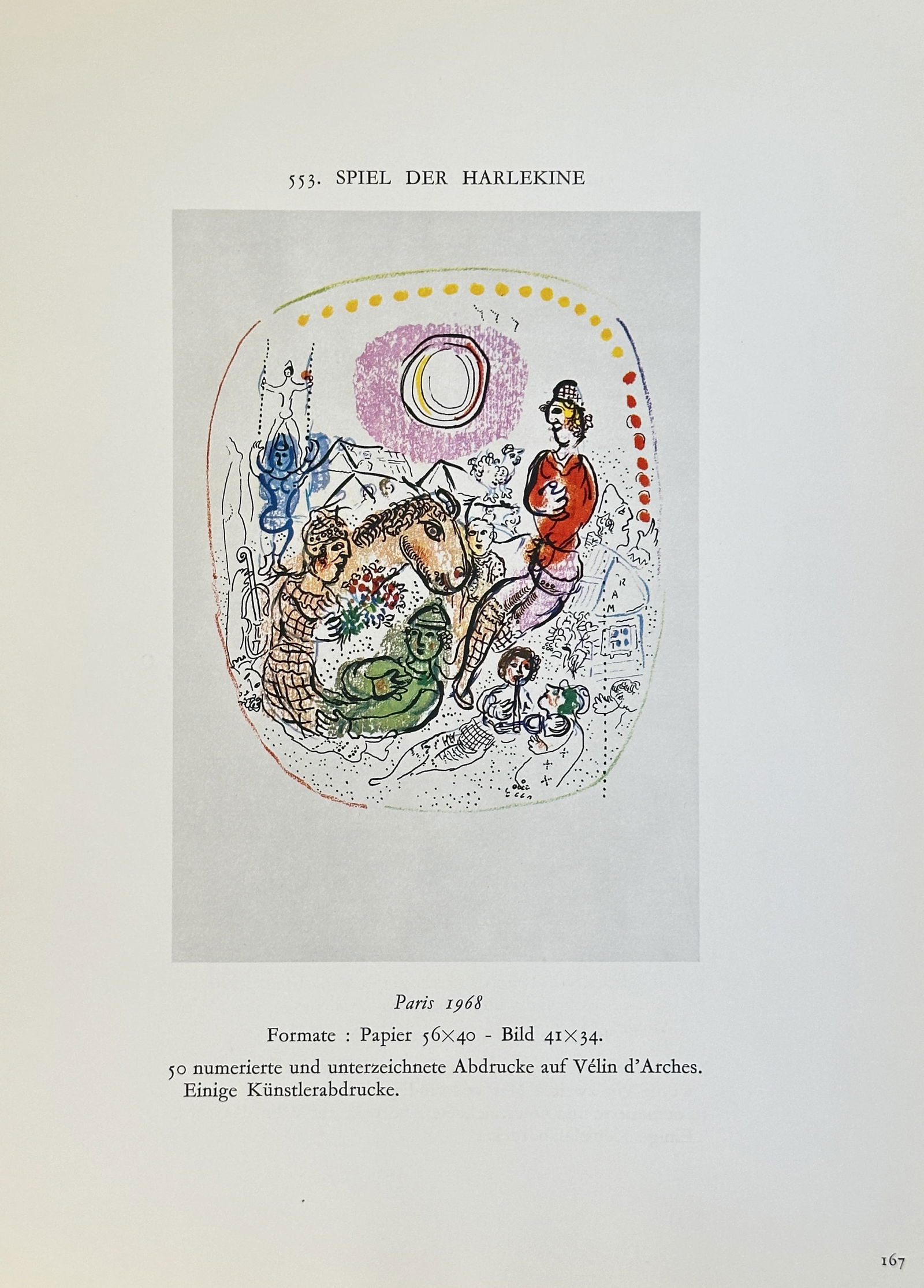 Marc Chagall (1887-1985), after – Play of the Harlequins – offset lithography (20th century) (1 of 3)