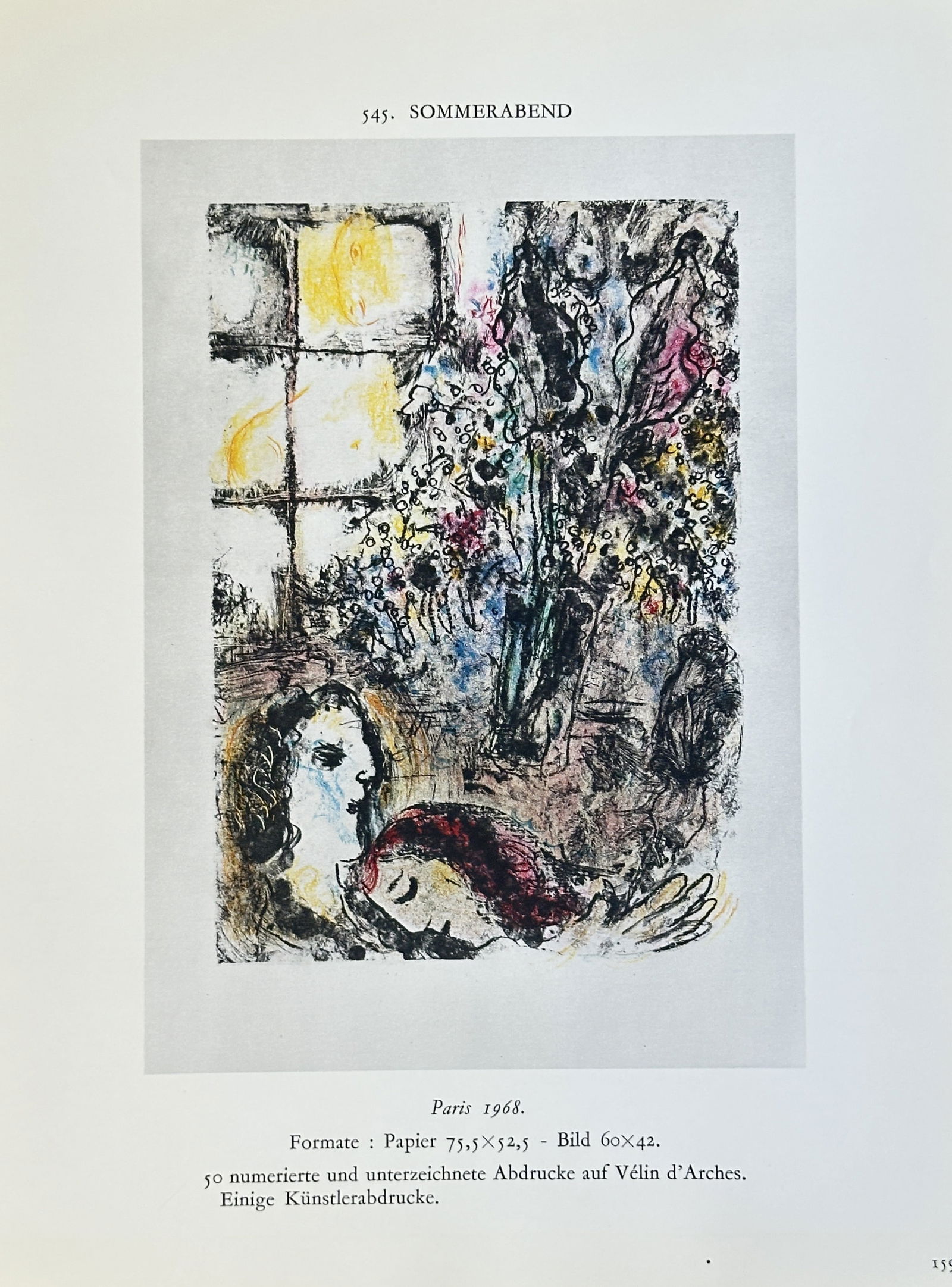 Marc Chagall (1887-1985),after – Summer Evening – offset lithography (20th century) (1 of 3)