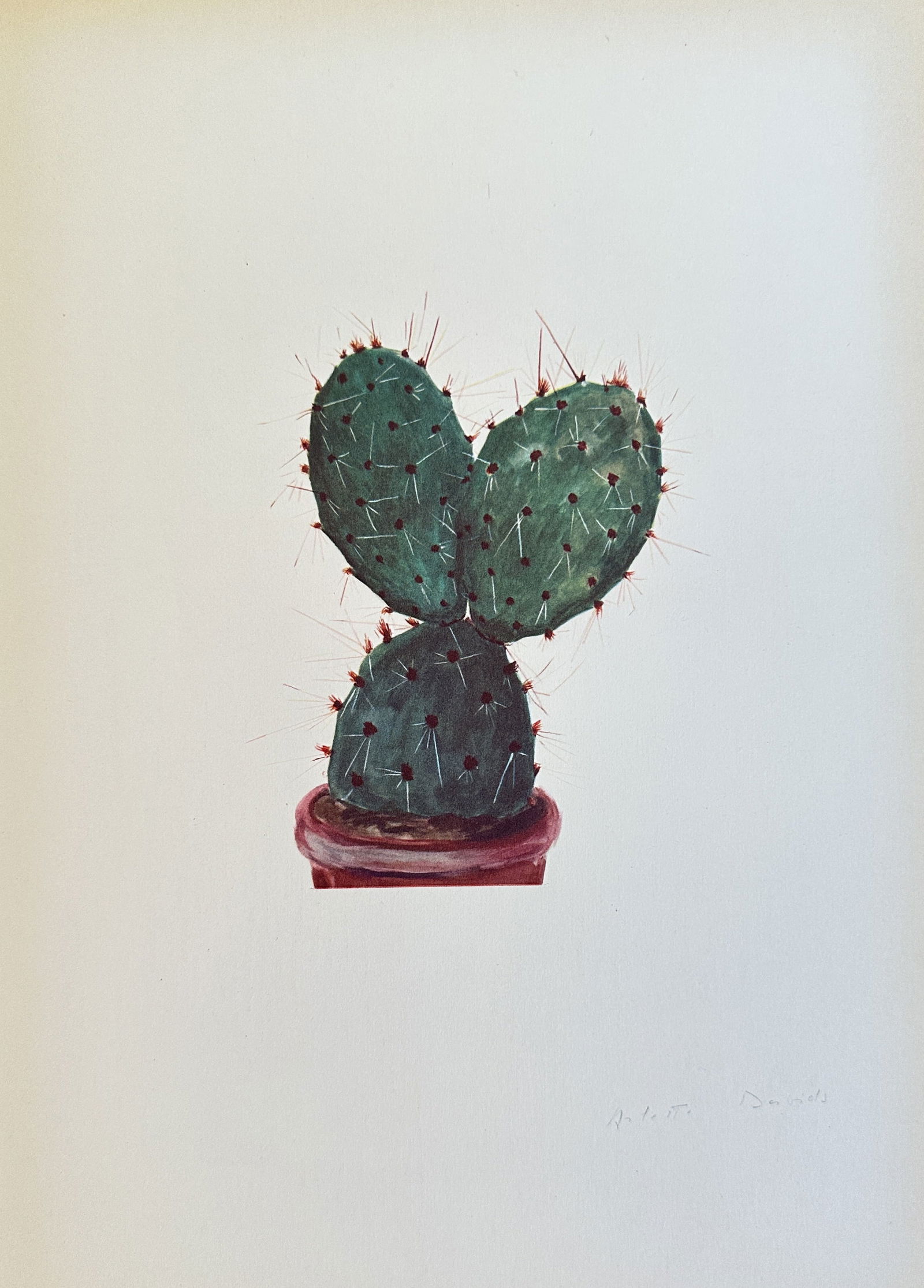 Arlette Davids (1888-1961),after – Heart-Shaped Cactus – offset lithograph (1 of 2)