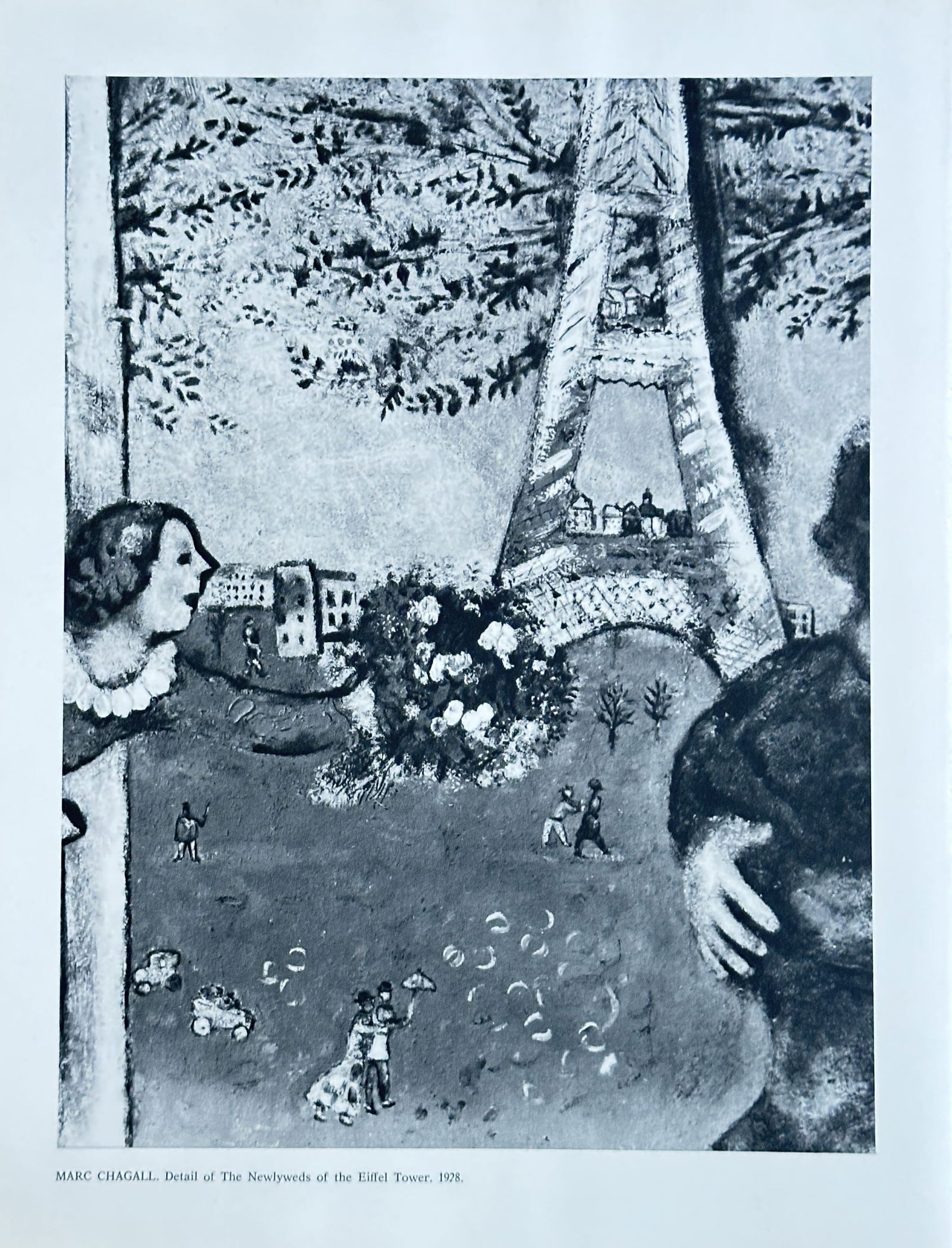 Marc Chagall (1887-1985),After – The Newlyweds of the Eiffel Tower – offset lithograph (1 of 2)