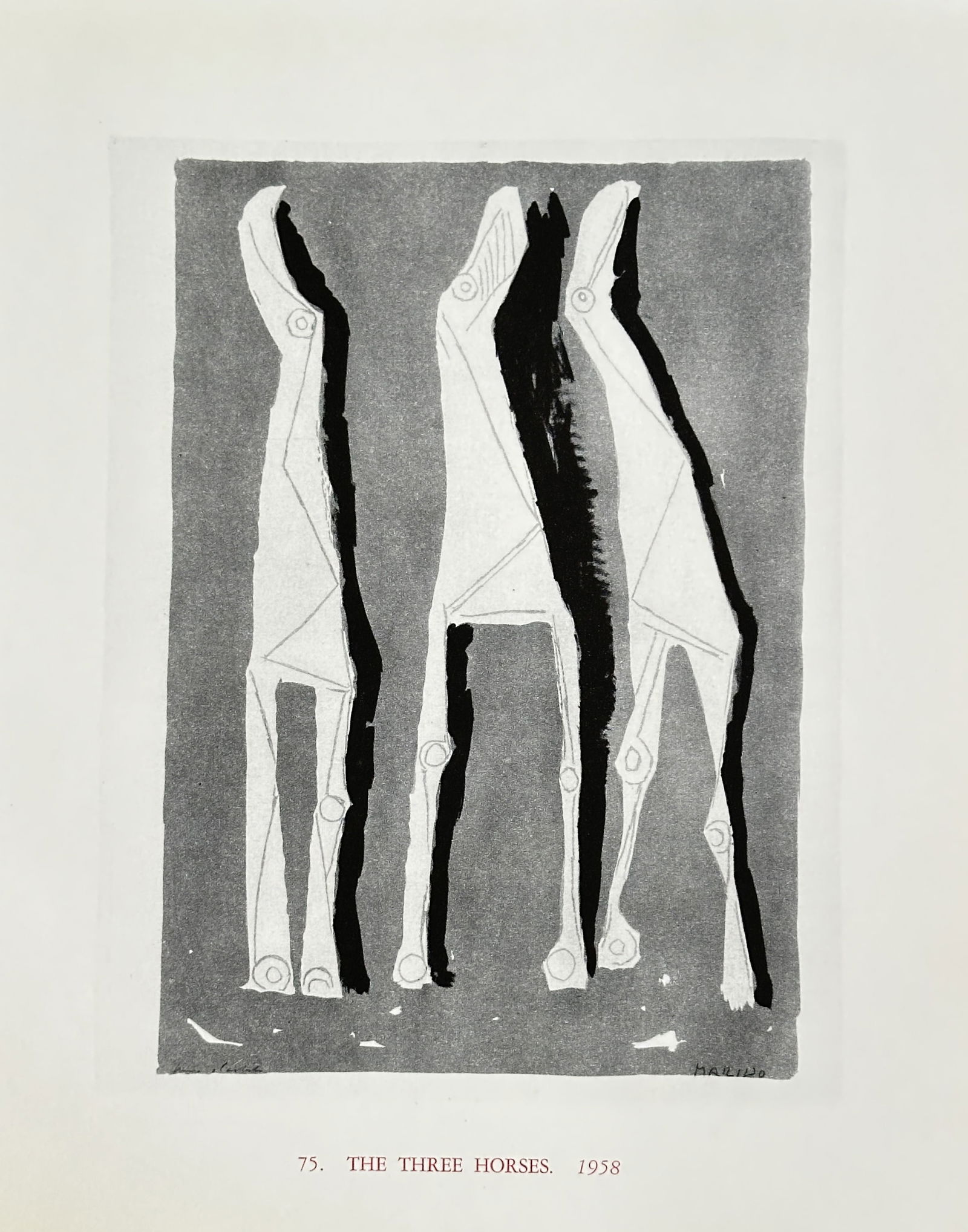 After Marino Marini (1901-1980) – The Three Horses – Lithograph (1958) (1 of 2)