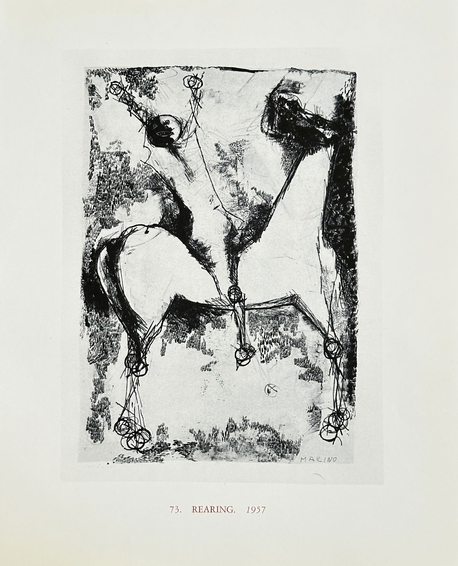 After Marino Marini (1901-1980) – Rearing – Lithograph (1957) (1 of 2)