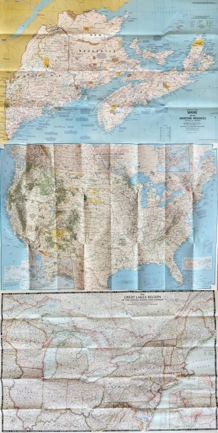 National Geographic Society – Set of 3: National Geographic Maps (1 of 4)