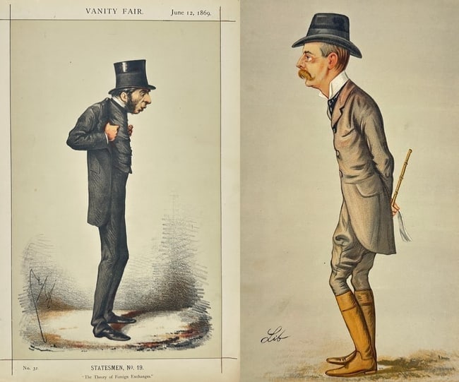 Leslie Ward (Spy) (1846–1922) –Set of 2 Caricatures (In a New Character & George (1 of 3)