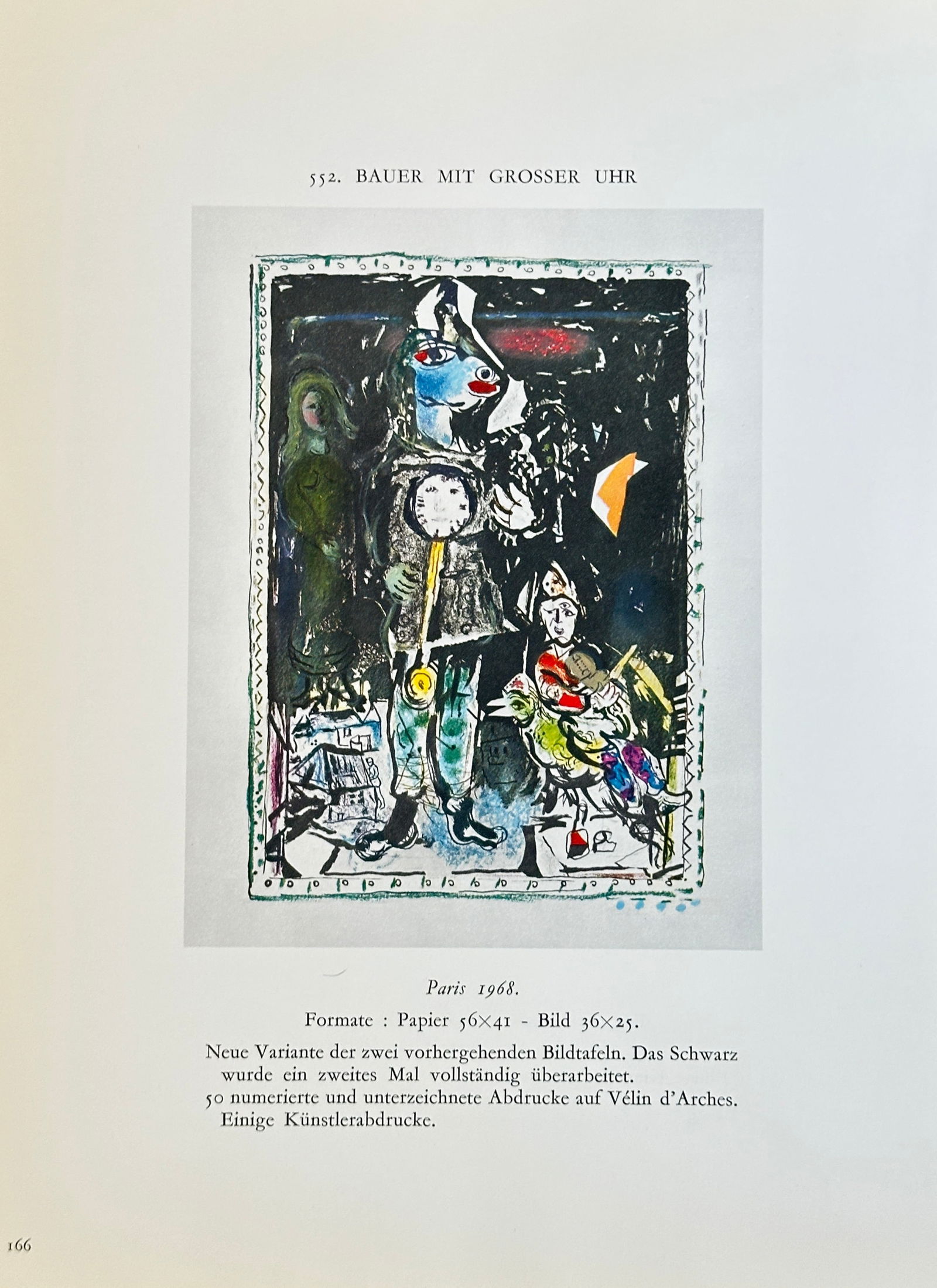 Marc Chagall (1887-1985),after – Farmer with a Big Clock – offset lithography (20th century) (1 of 2)