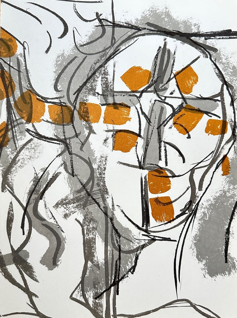 Jean-Paul Riopelle (1923–2002) – Les Oies bleues (The Blue Geese) – Lithograph (1 of 3)